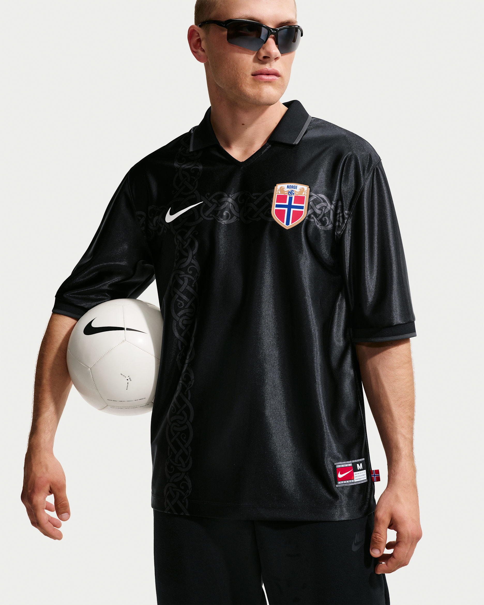 Noruega Energy Camiseta de fútbol de manga corta Nike Dri-FIT - Hombre - Negro/Blanco