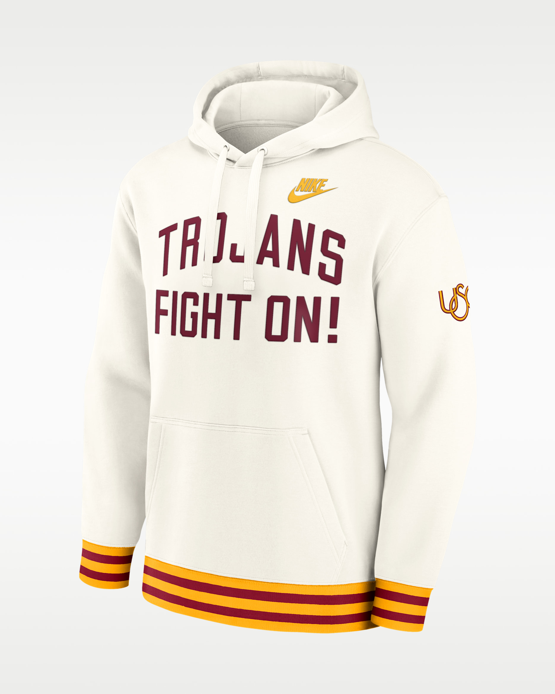 USC Legacy Men's Nike College Pullover Hoodie - Cream/Gold