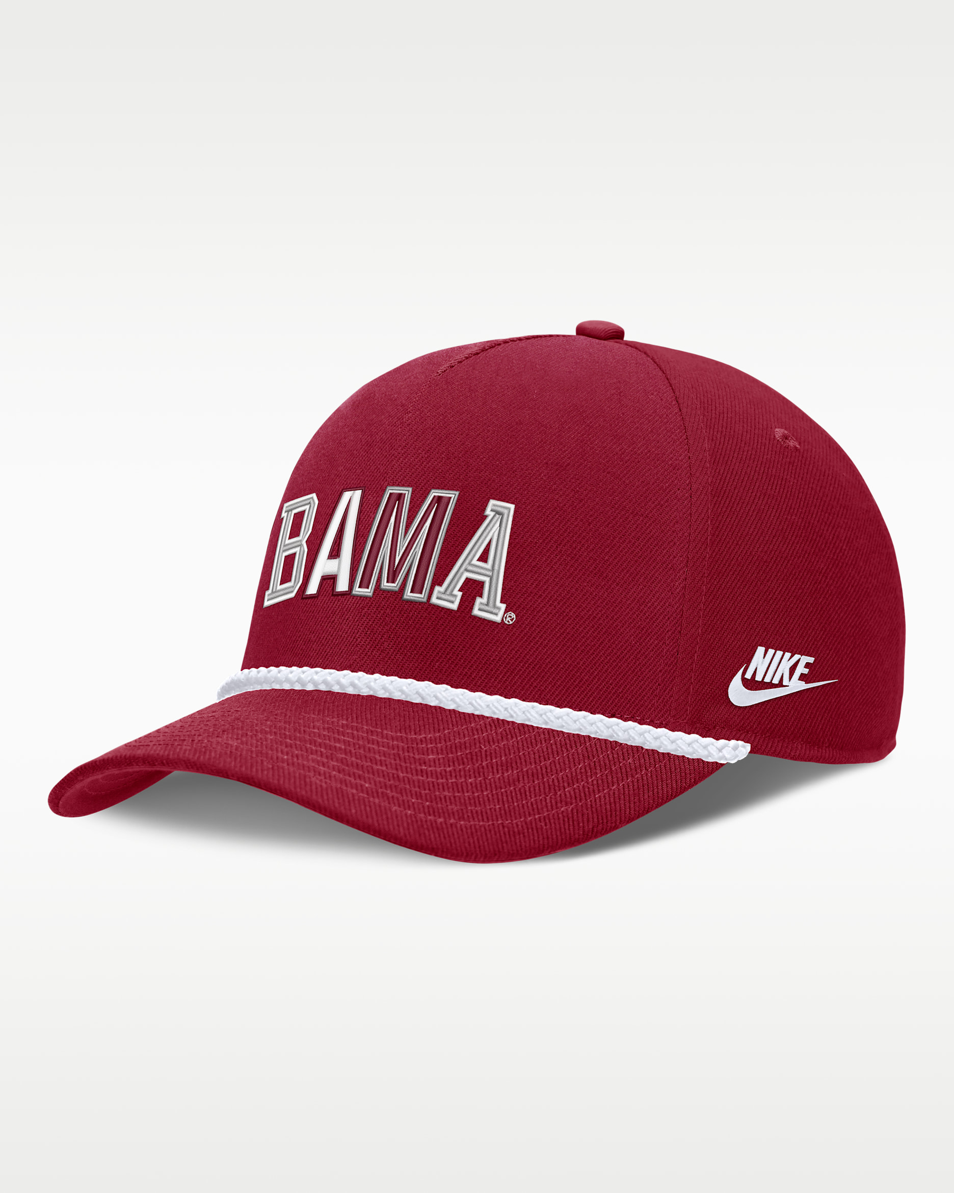 Alabama Legacy Basketball Rope Rise Men's Nike College Adjustable Hat - Team Crimson