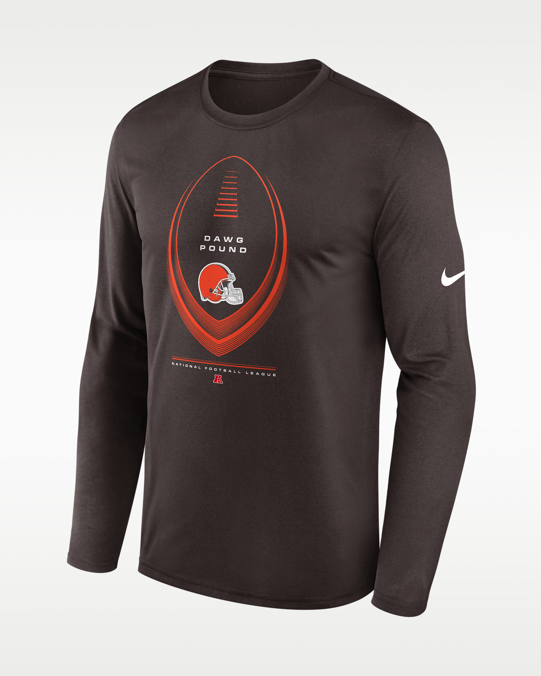Playera de manga larga Nike Dri-FIT de la NFL para hombre Cleveland Browns Legend Icon - Marrón