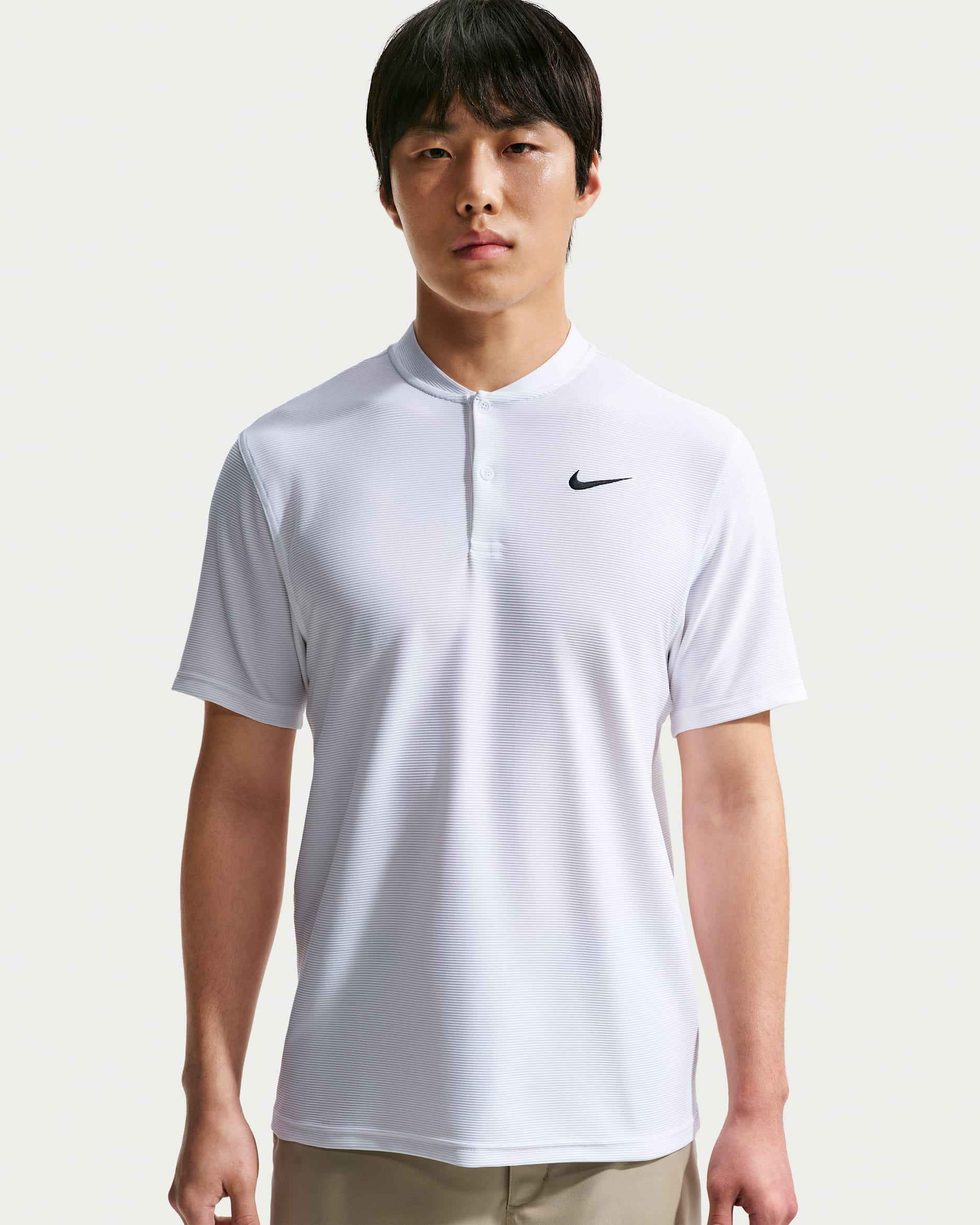 나이키 벨로시티 남성 드라이 핏 골프 폴로 - 화이트/블랙