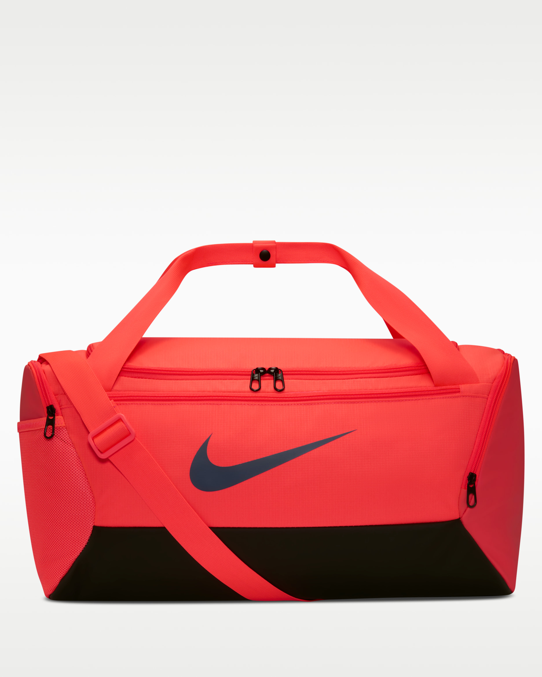 Maleta duffel de entrenamiento (pequeña, 41 L) Nike Brasilia - Lava cálido/Negro/Azul difuso
