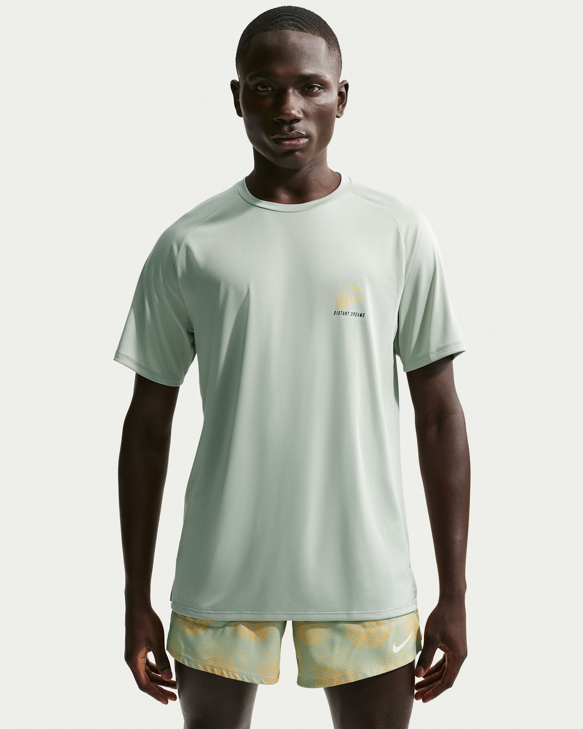 Playera de correr de manga corta Dri-FIT ADV para hombre Nike Stride - Horizonte jade