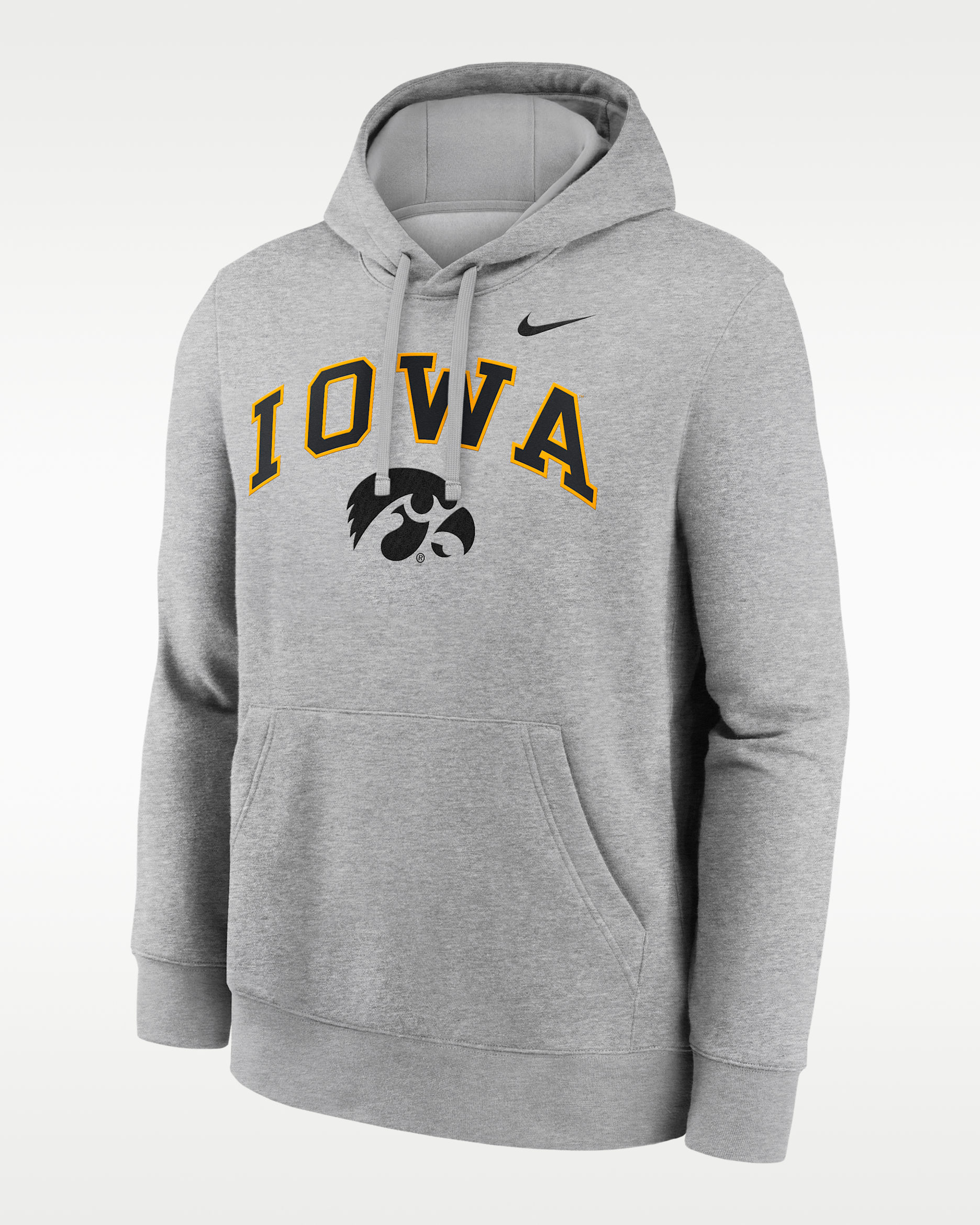 Iowa Arch Men's Nike College Pullover Hoodie - Grey