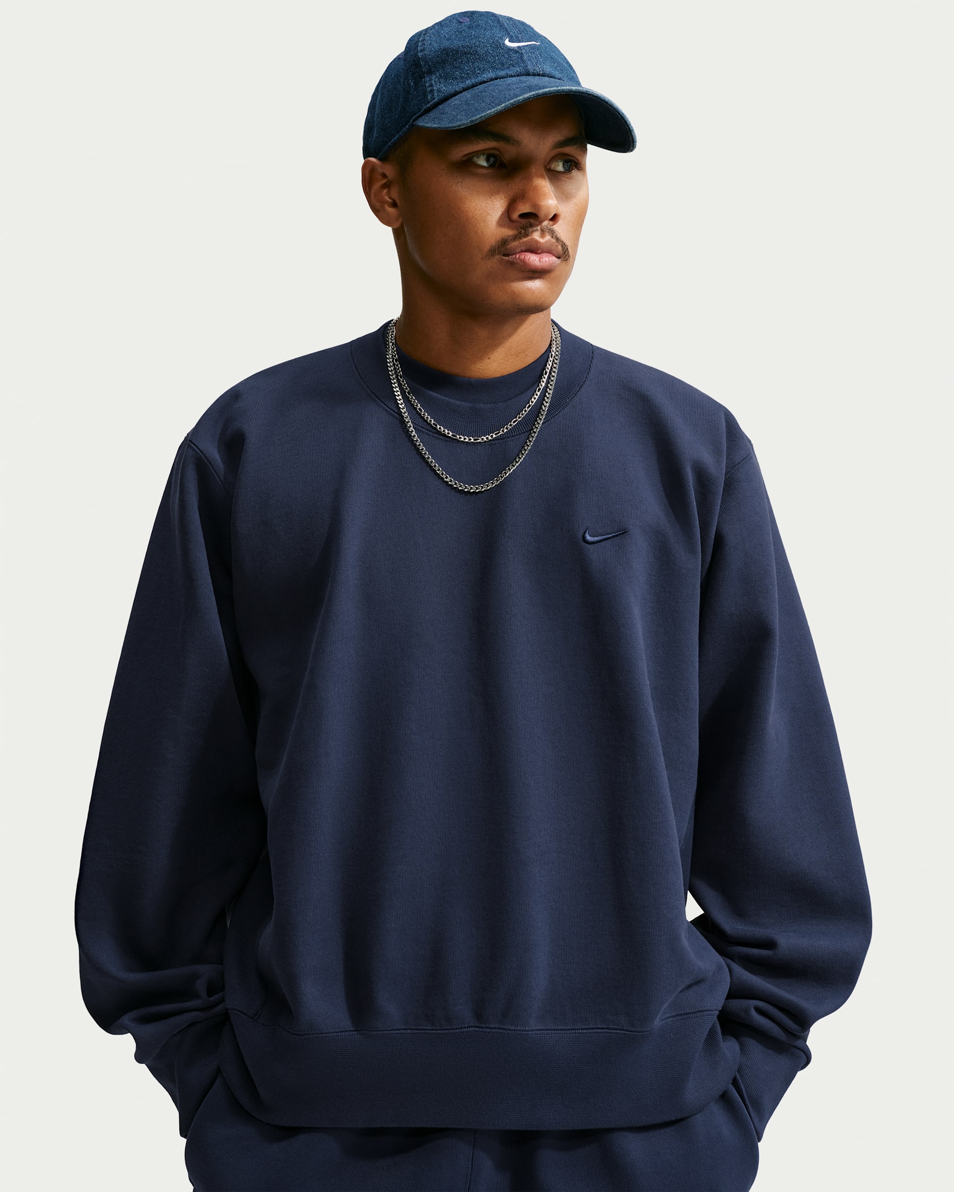 Nike Energy Men's Fleece Crew-Neck Sweatshirt - Midnight Navy
