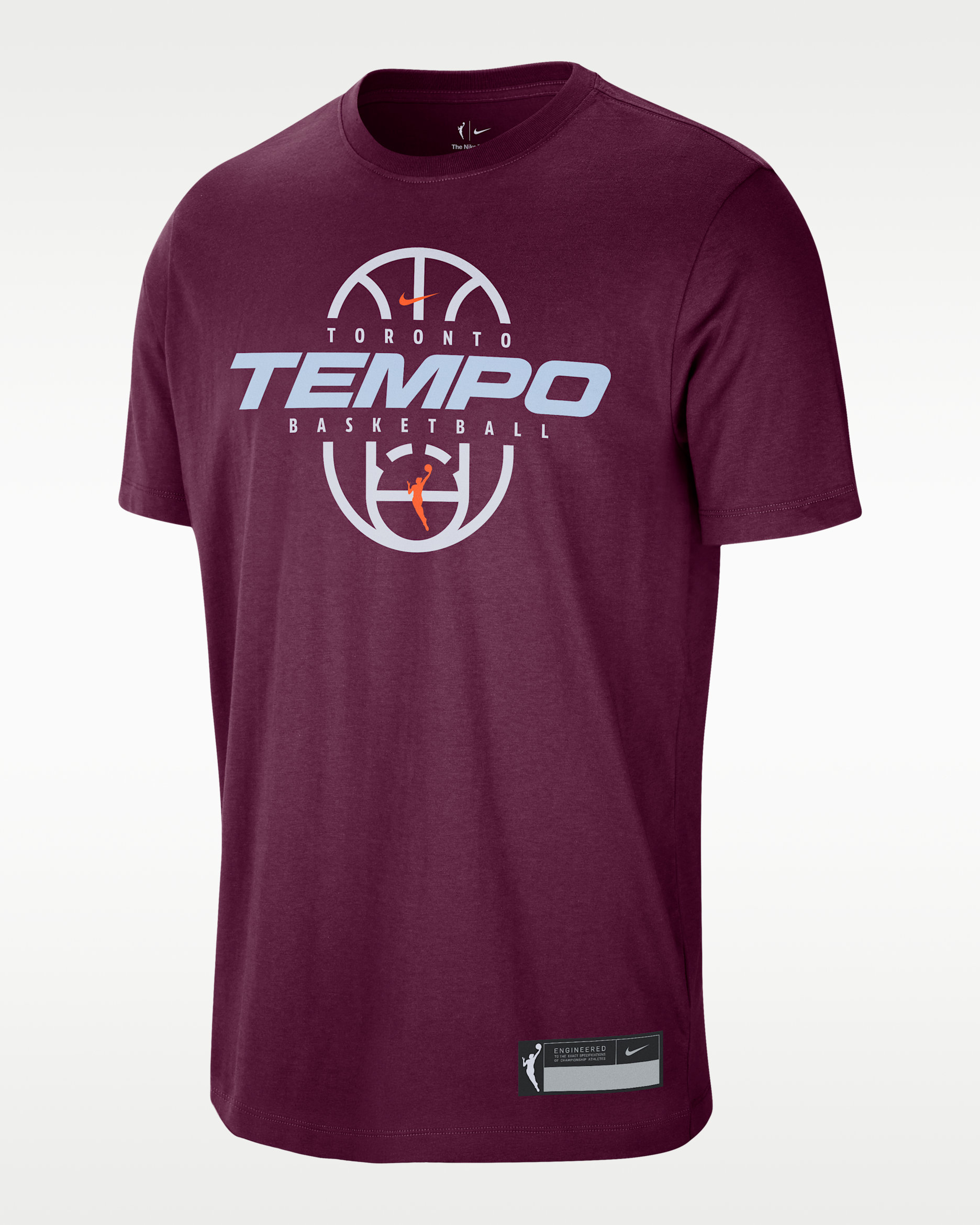 Toronto Tempo Nike WNBA Basketball T-Shirt - Bordeaux