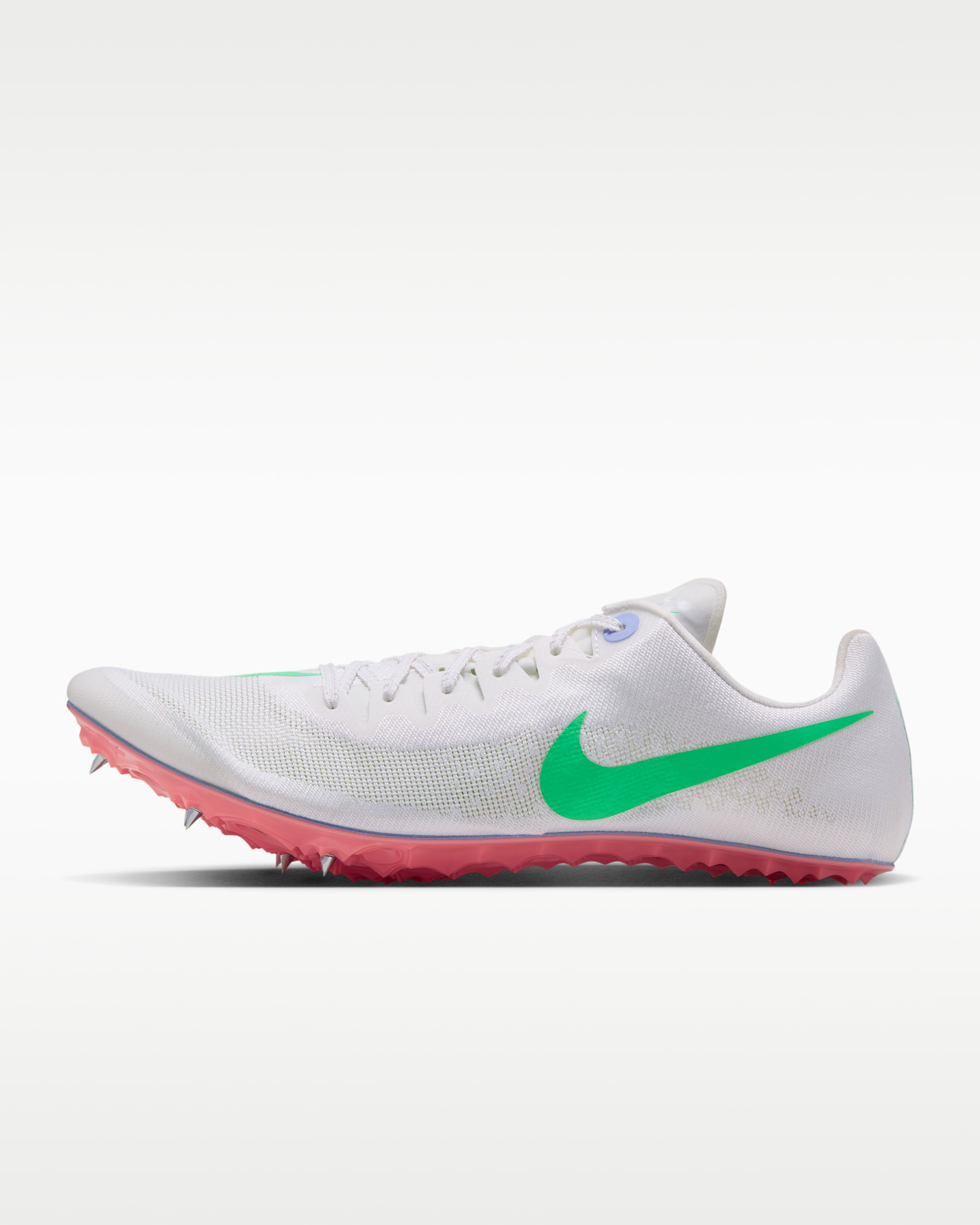 Nike Zoom Ja Fly 4 track and field sprinting spikes - Summit White/Aluminum/Atomic Pink/Electro Green