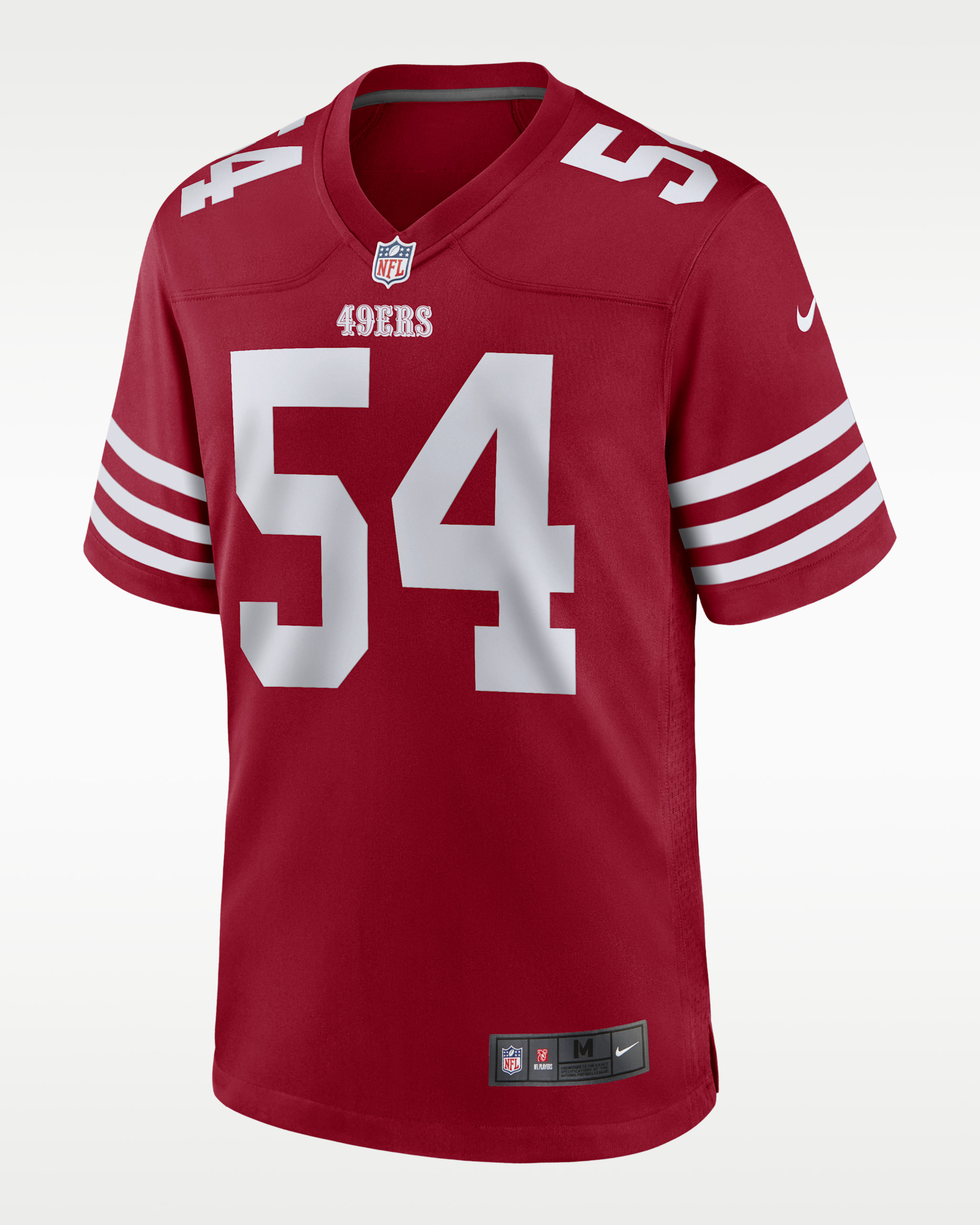 NFL San Francisco 49ers (Fred Warner) Men's Game Football Jersey - Scarlet