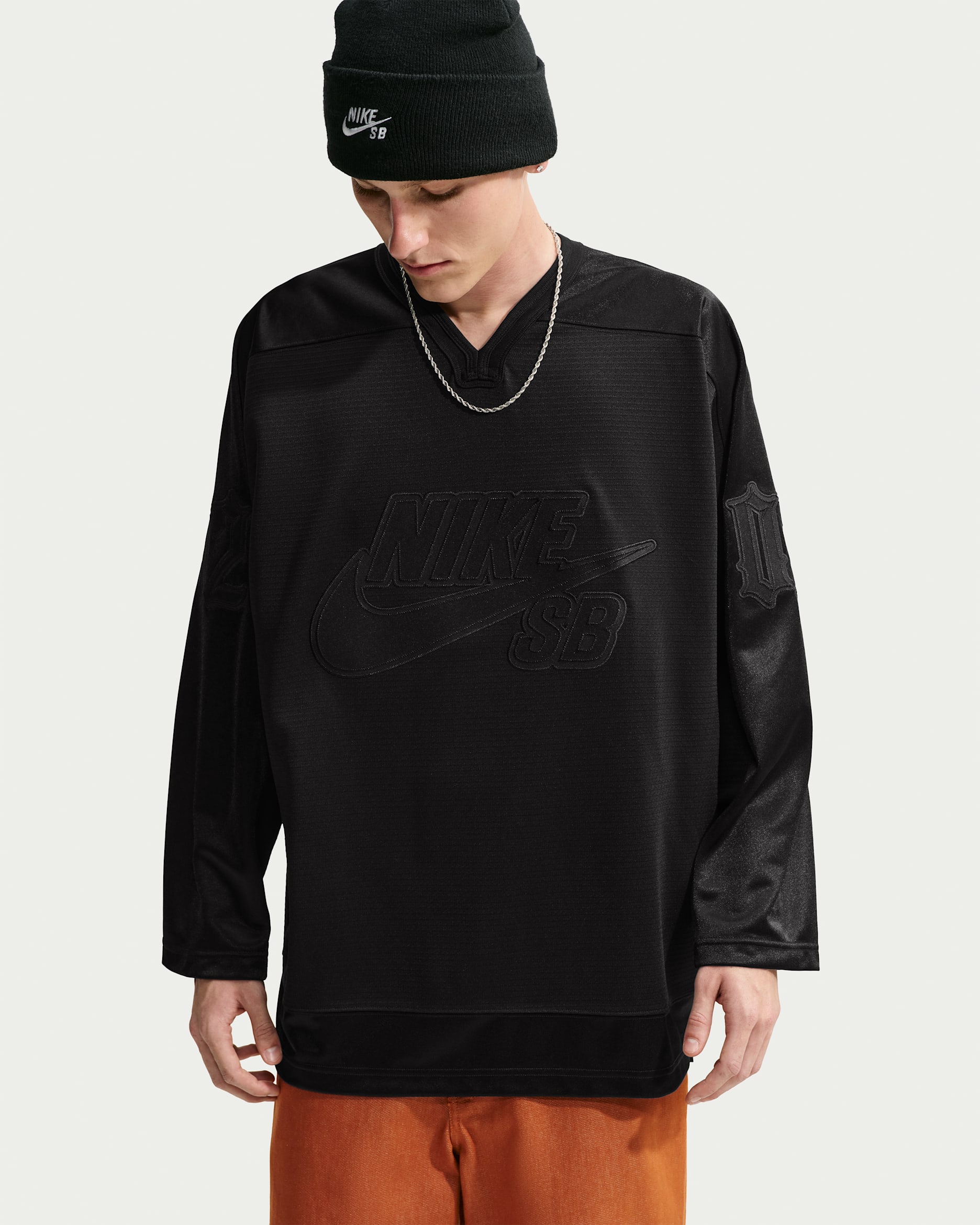 Nike SB Long-Sleeve Skate Jersey - Black/Black