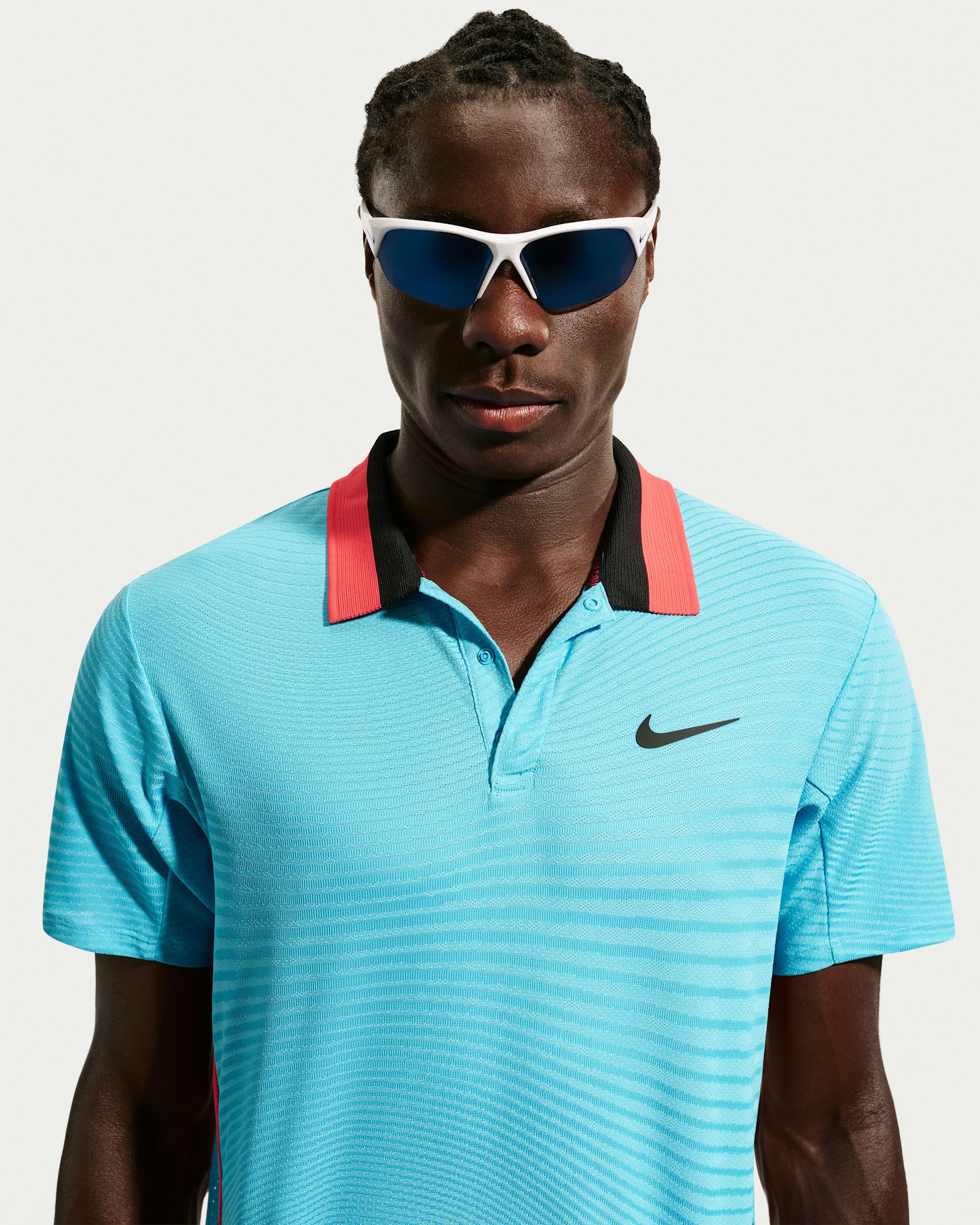 Polo de tenis Aero-FIT para hombre NikeCourt Slam - Azul báltico/Negro