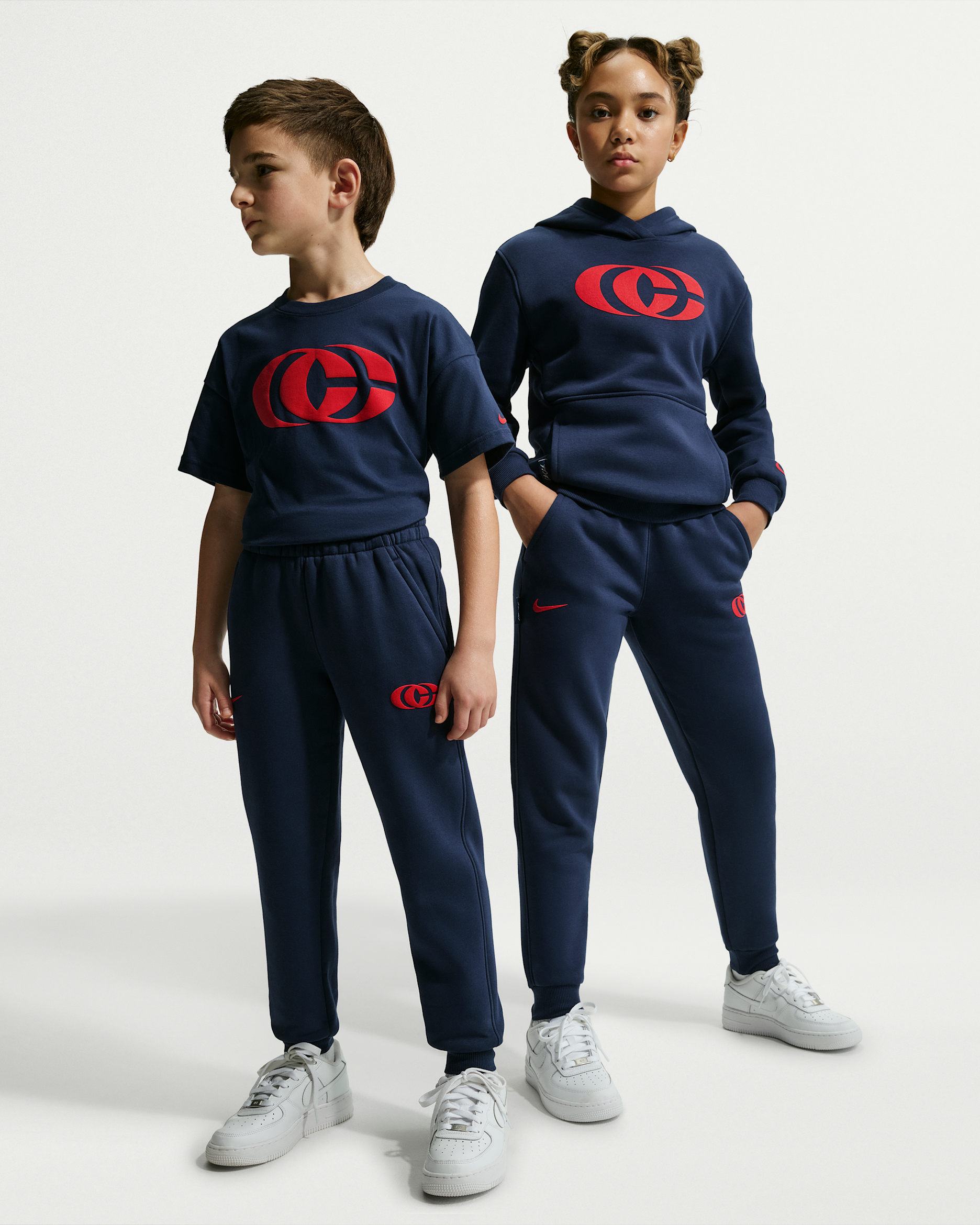 Caitlin Clark Big Kids' Fleece Pant - Midnight Navy/University Red/University Red