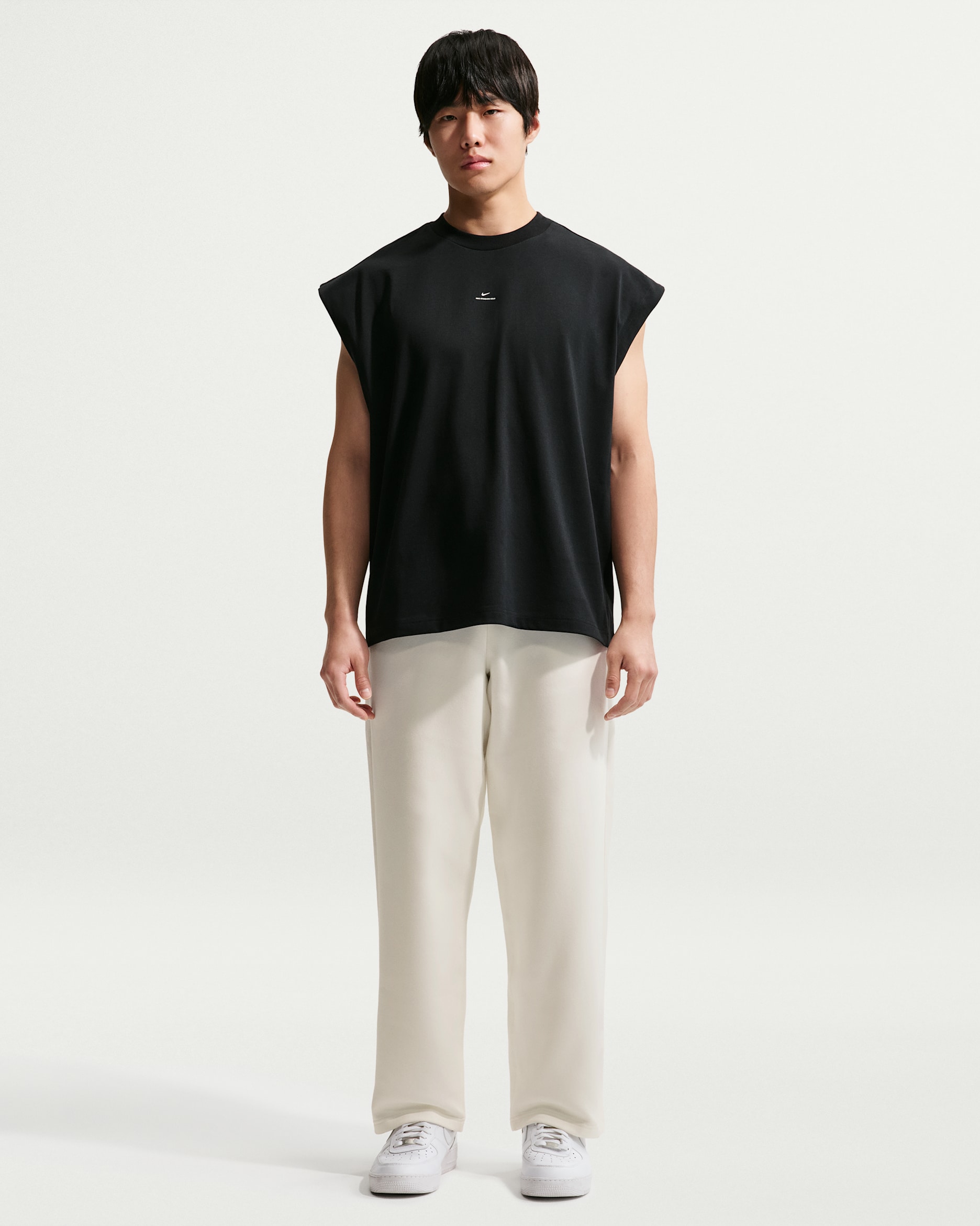 Nike スタンダード イシュー メンズ Therma-FIT 起毛 オープンヘム バスケットボールパンツ - セイル/ブラック