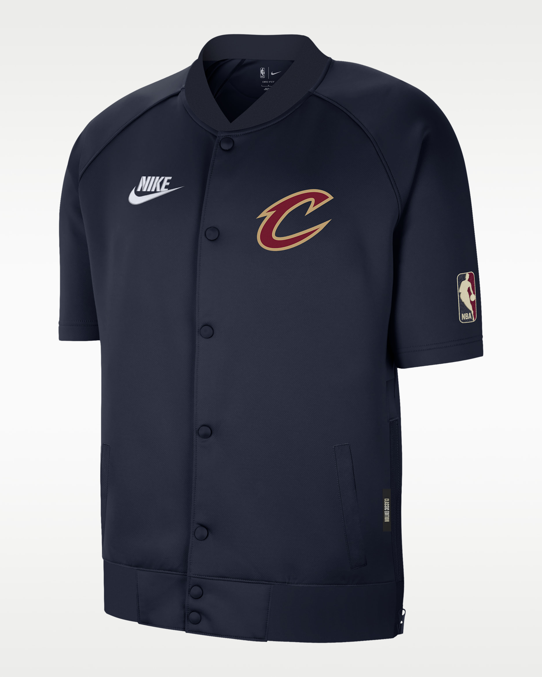 Cleveland Cavaliers Hardwood Classics Men's Nike Dri-FIT NBA Short-Sleeve Jacket - College Navy
