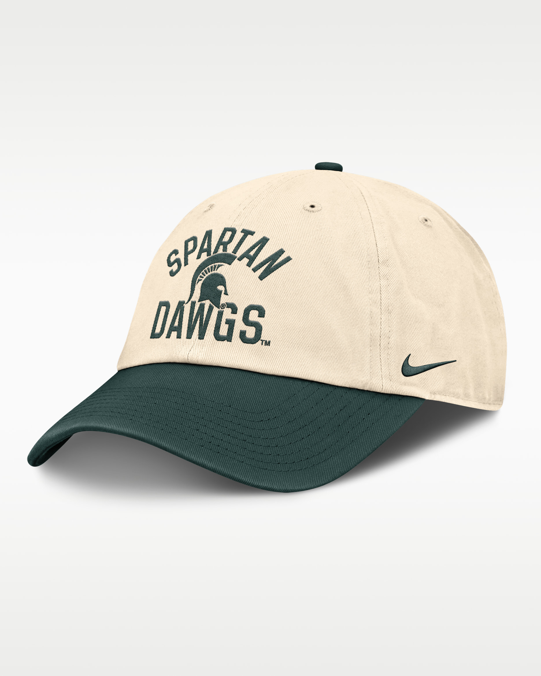Michigan State Primetime 2-Tone Club Men's Nike College Adjustable Hat - Natural