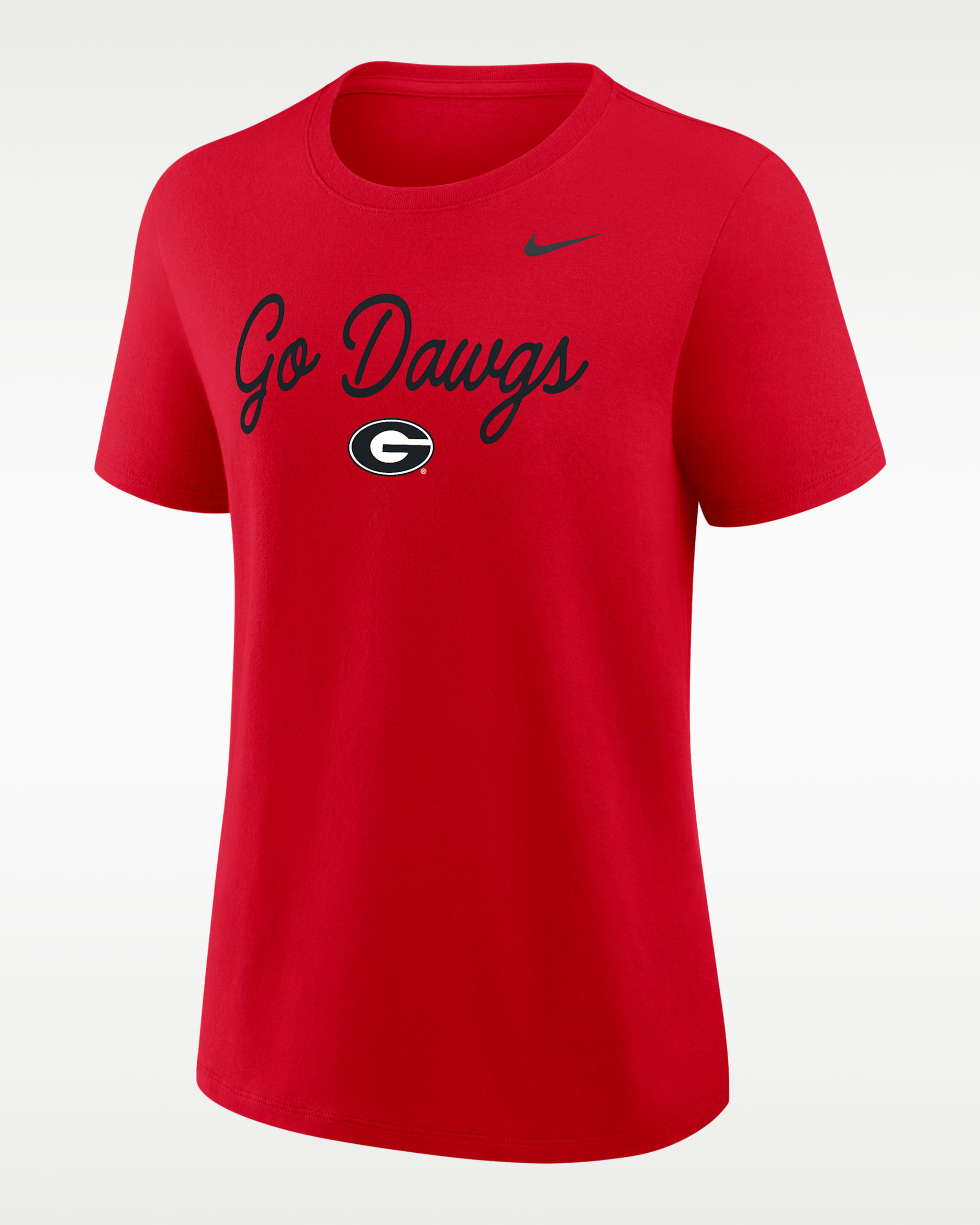 Georgia Script Mantra Logo Women's Nike College T-Shirt - Red