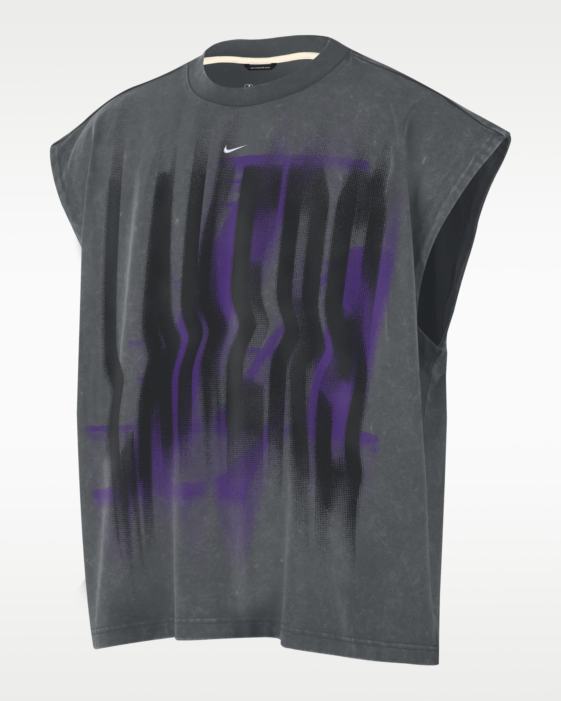 Los Angeles Lakers Standard Issue Men's Nike Sleeveless Basketball Top - Iron Grey/White
