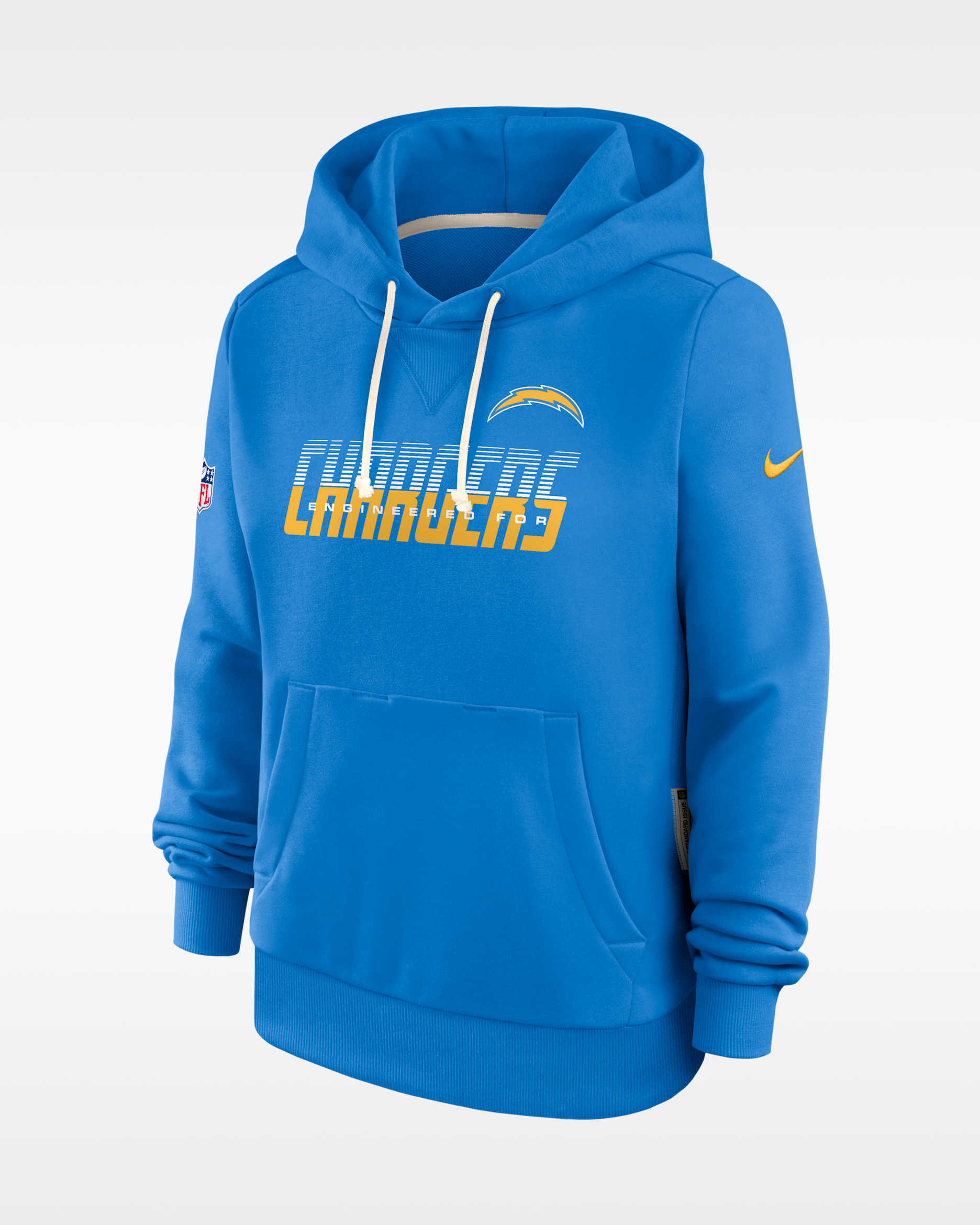 Los Angeles Chargers Sideline Standard Issue Women's Nike Dri-FIT NFL Pullover Hoodie - Blue