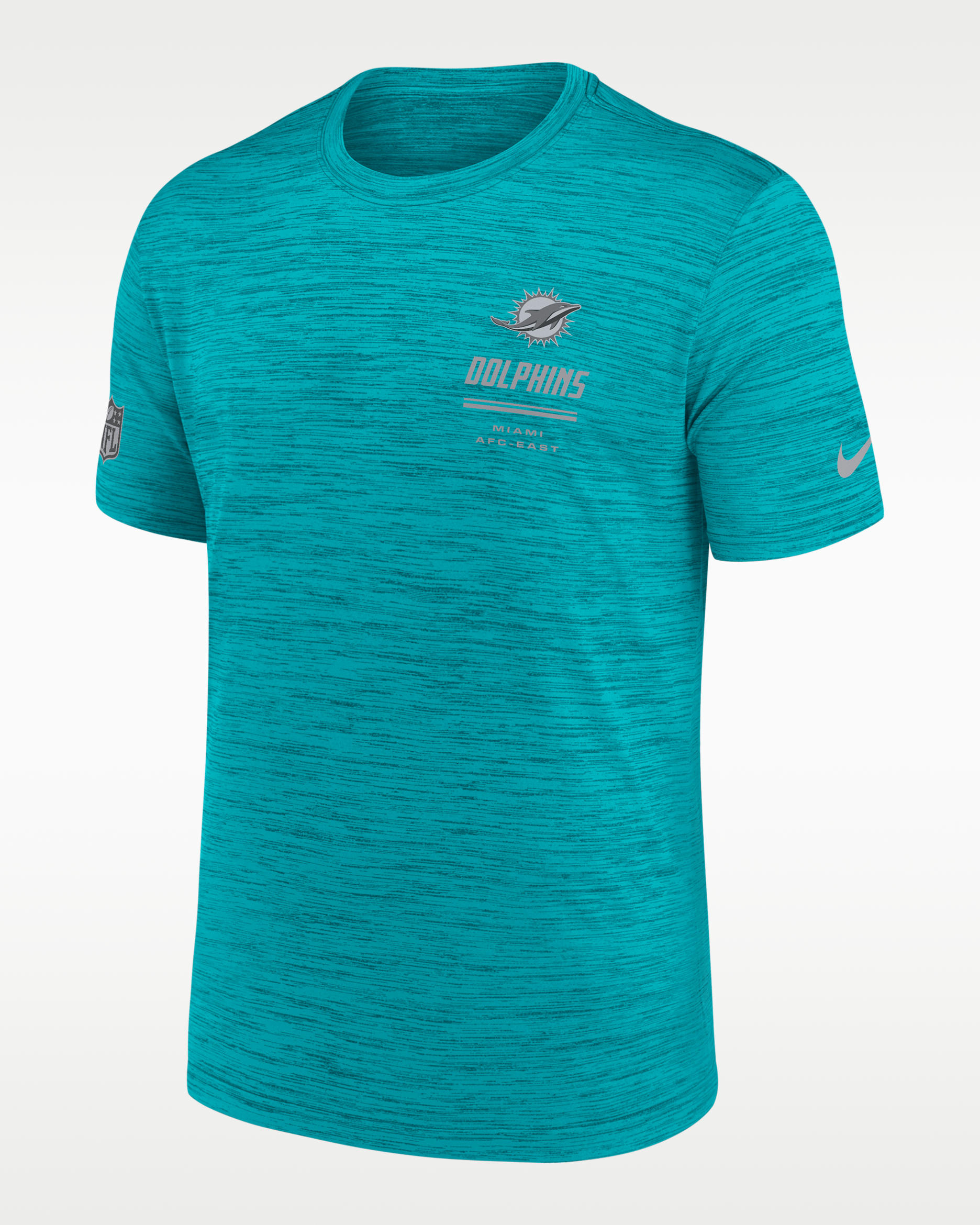 Playera Nike Dri-FIT de la NFL para hombre Miami Dolphins Sideline Team Issue Velocity - Agua
