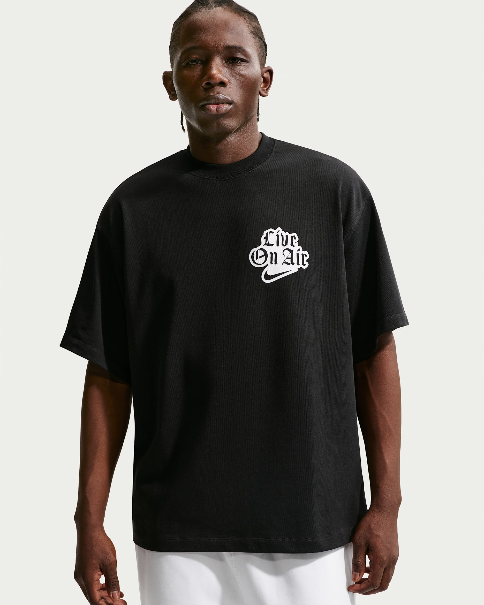 Pánské tričko Nike Solo Swoosh - Černá/Bílá