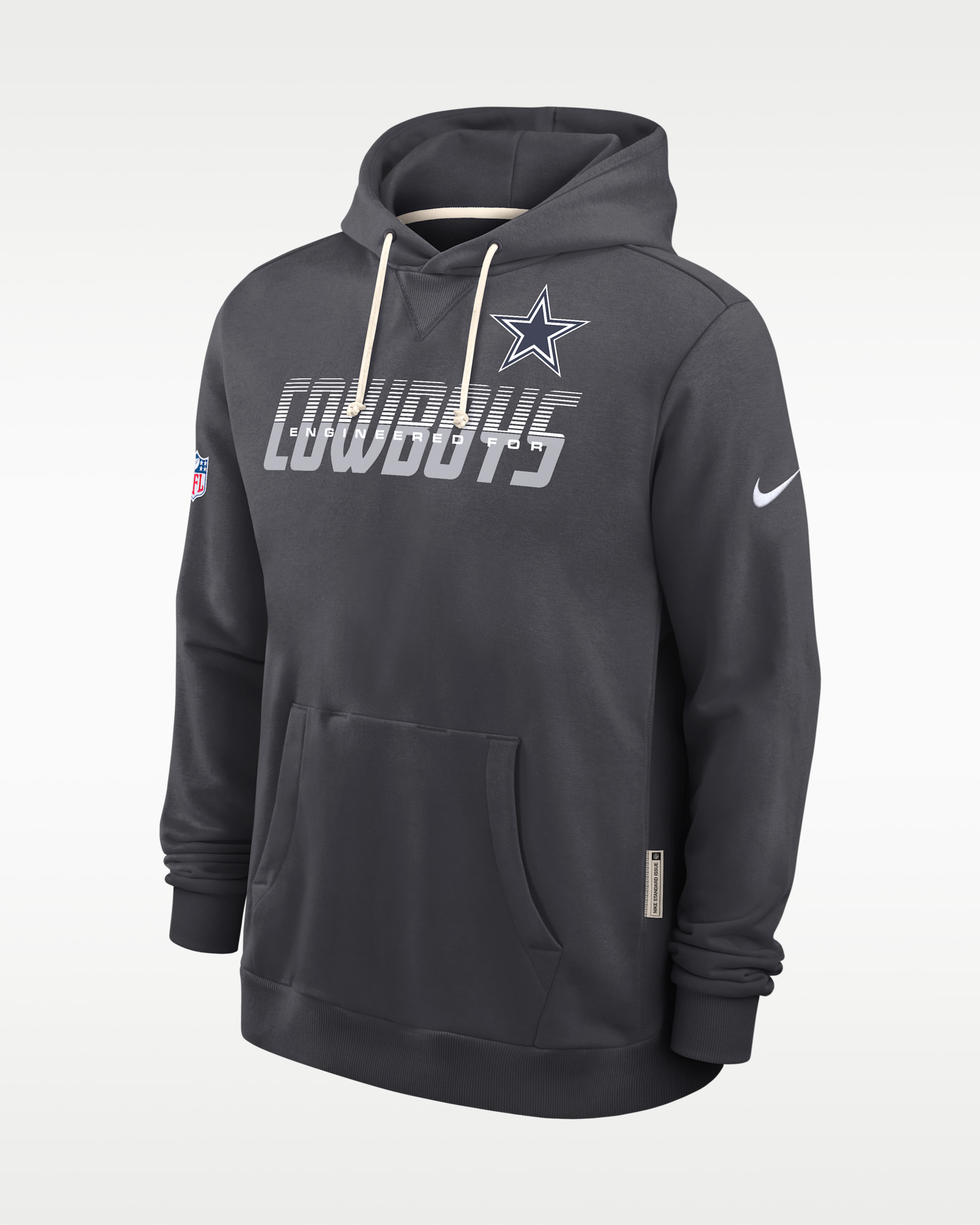 Sudadera con gorro sin cierre Nike Dri-FIT de la NFL para hombre Dallas Cowboys Sideline Standard Issue - Azul marino