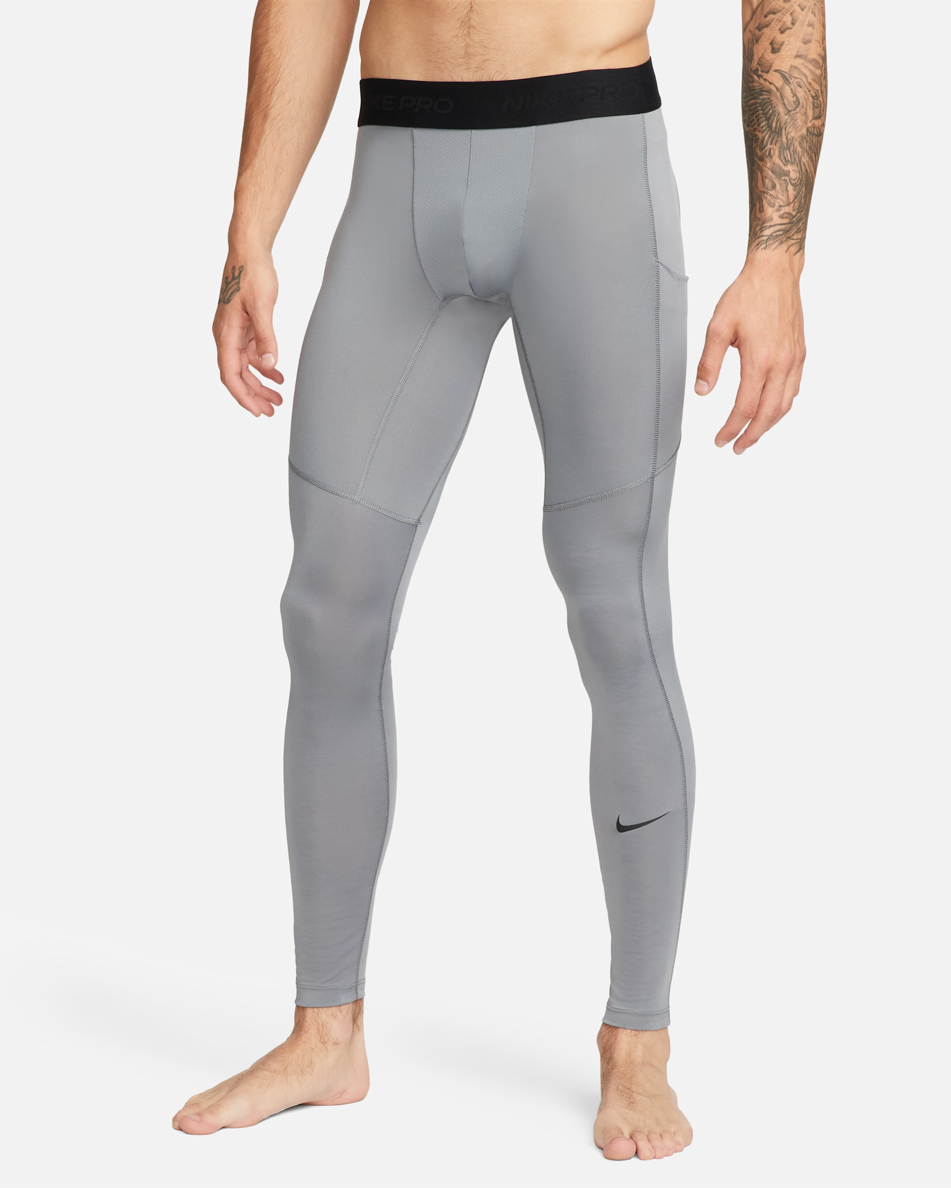 Nike Pro Men's Dri-FIT Fitness Tights - Smoke Grey/Black