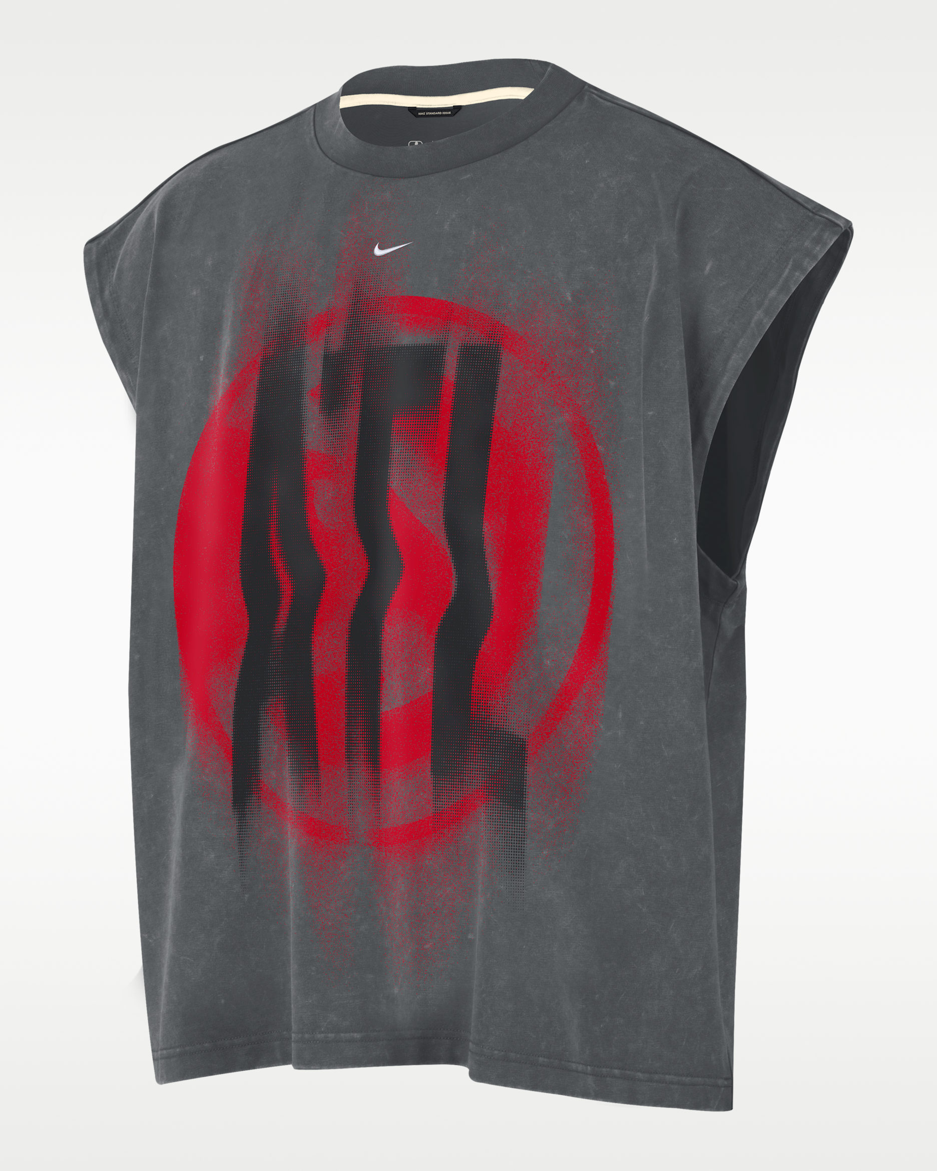 Camiseta de básquetbol sin mangas para hombre Atlanta Hawks Standard Issue - Gris hierro/Blanco