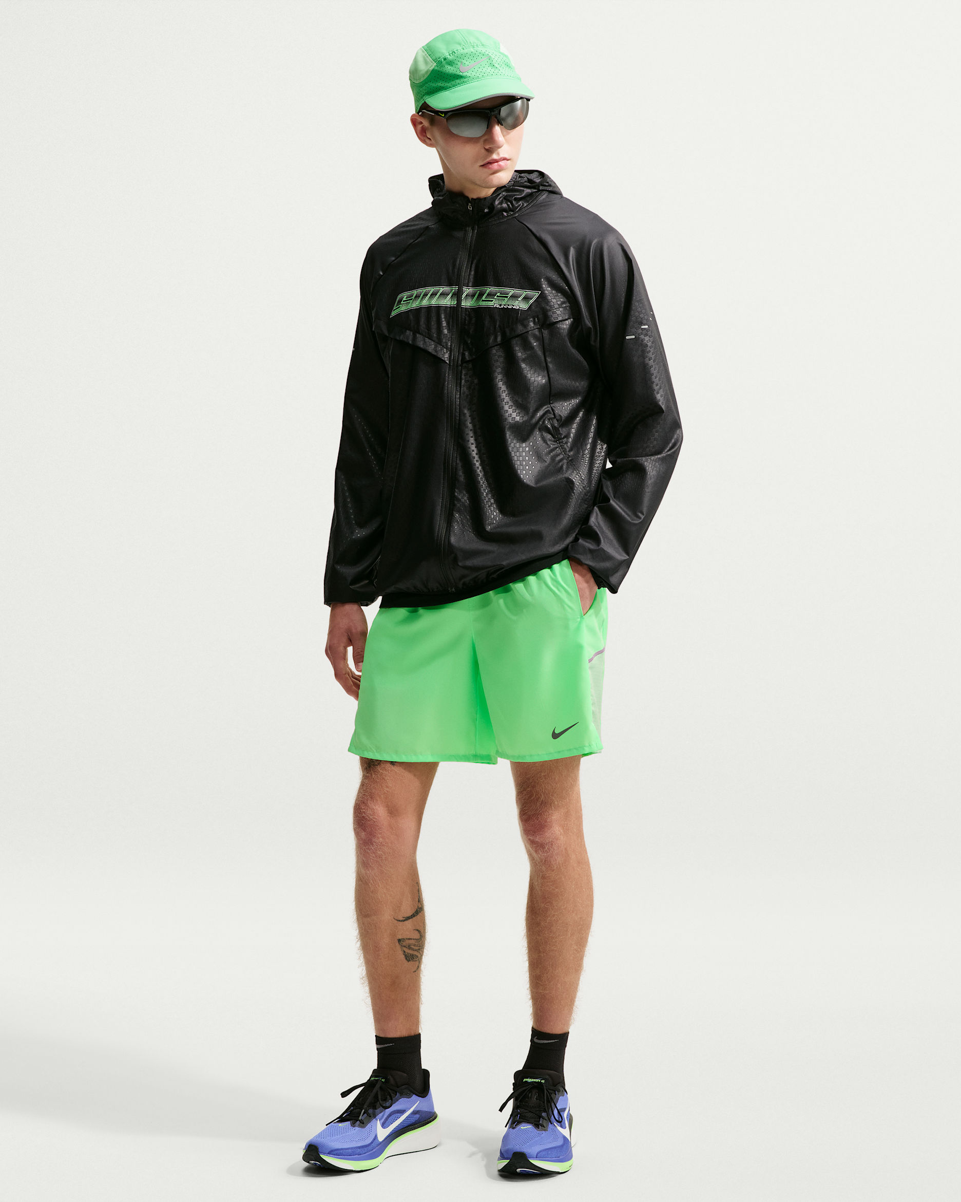 Nike Miler Men's Dri-FIT 2-in-1 18cm (approx.) Running Shorts - Illusion Green/Cucumber Calm