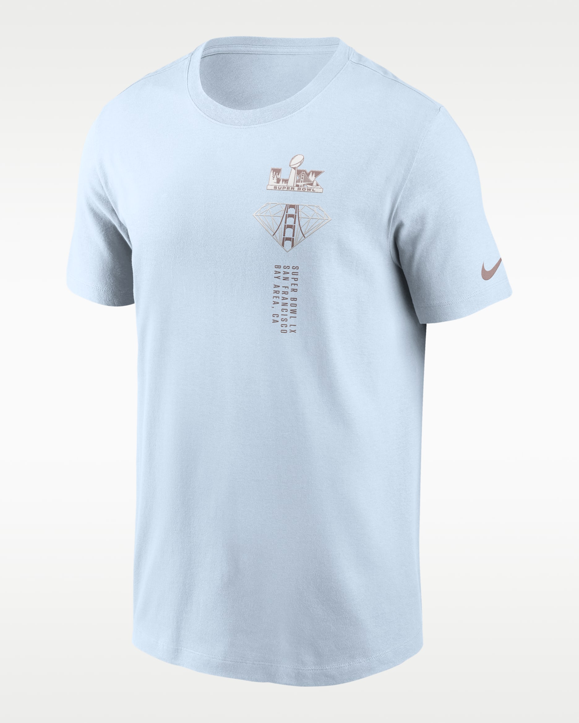 Playera Nike Dri-FIT de la NFL para hombre Super Bowl LX Ultra - Azul claro