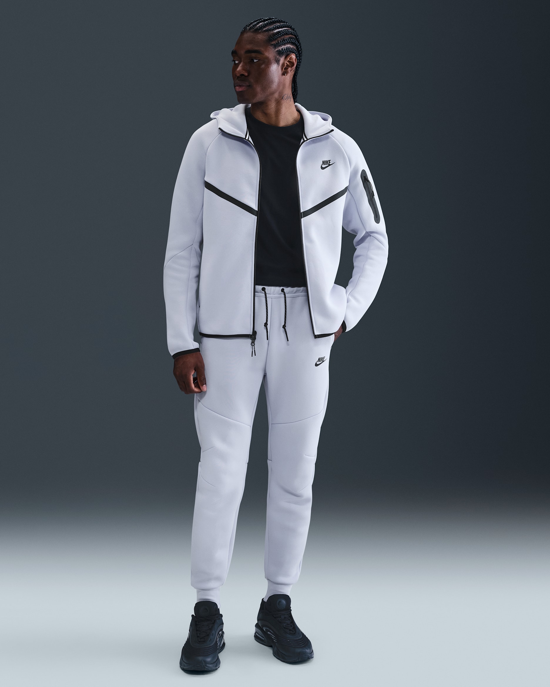 Joggers de tejido Fleece para hombre Nike Tech - Fantasma/Negro