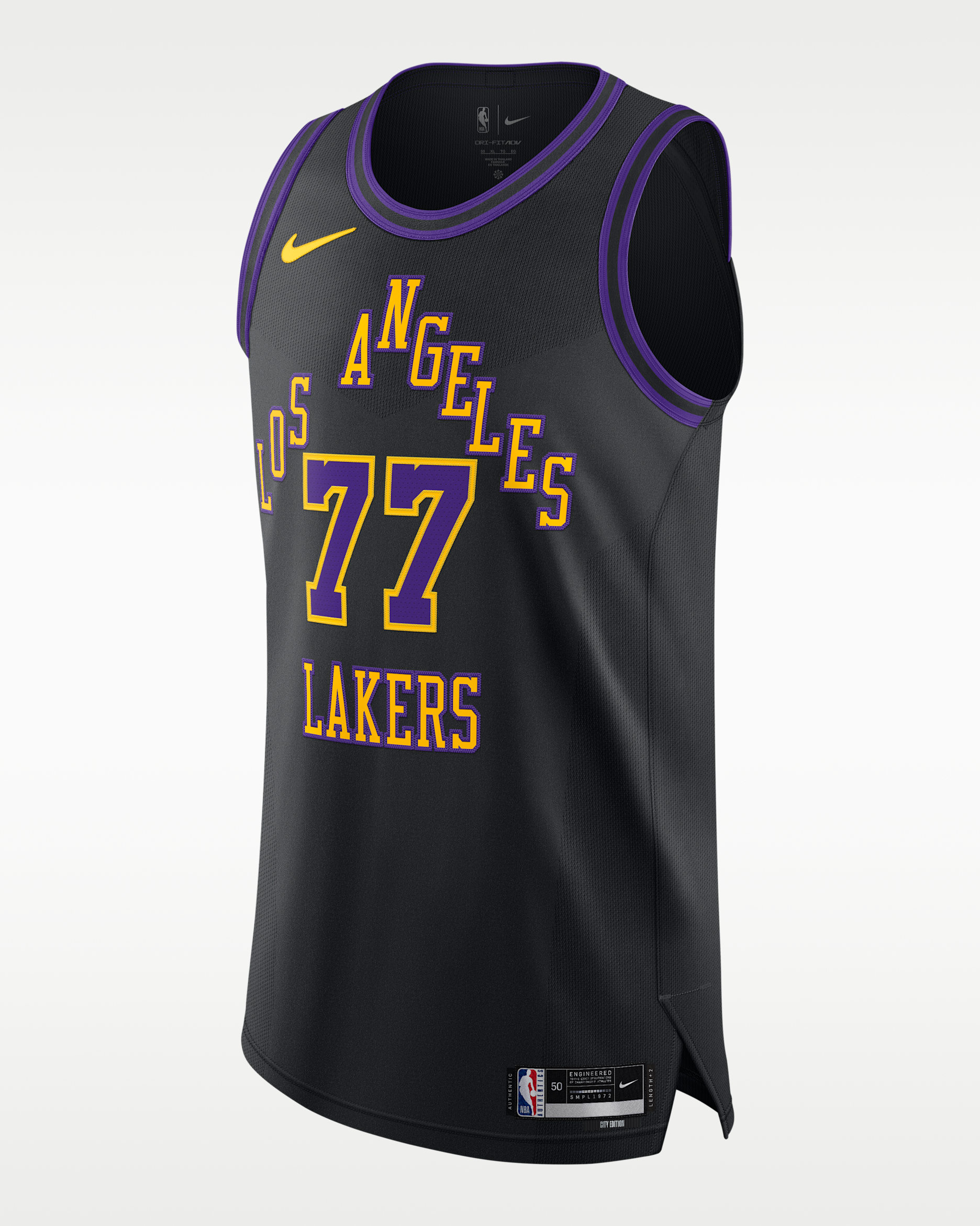 Los Angeles Lakers City Edition Men's Nike Dri-FIT ADV NBA Authentic Jersey - Black
