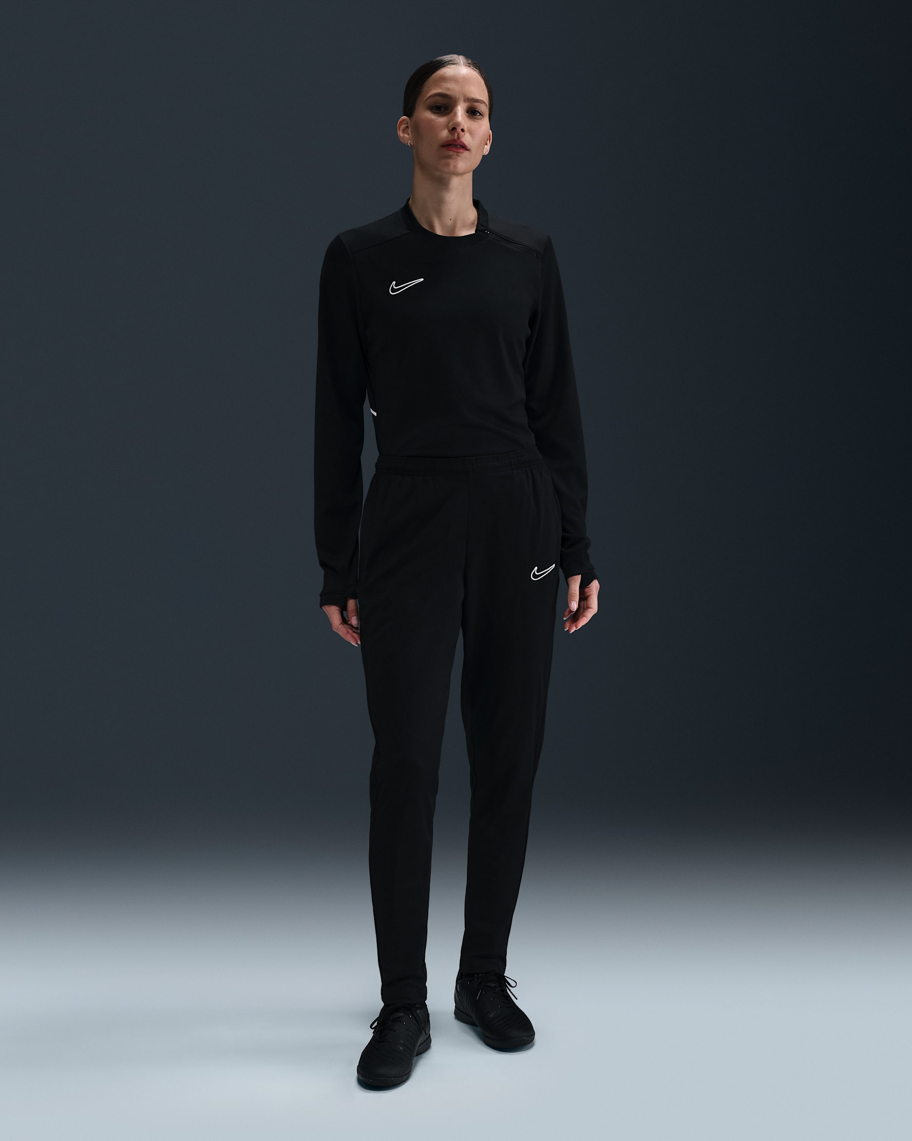 Pantalon de foot Dri-FIT Nike Academy pour femme - Noir/Noir/Blanc/Blanc