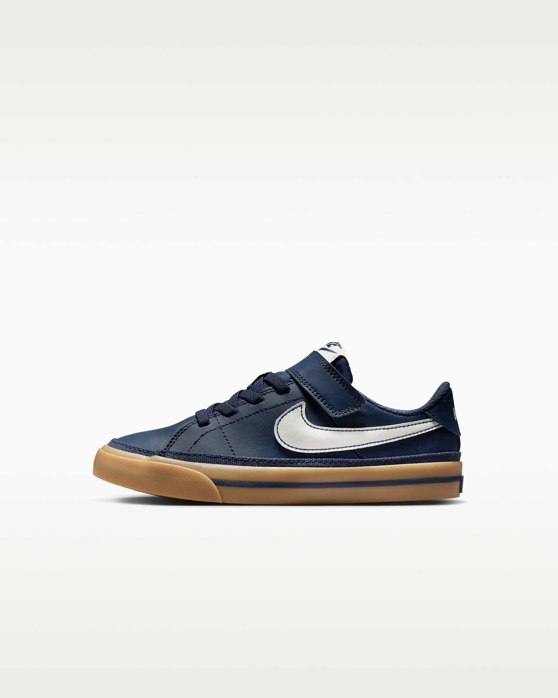 NikeCourt Legacy Younger Kids' Shoes - Thunder Blue/Gum Light Brown/Sail