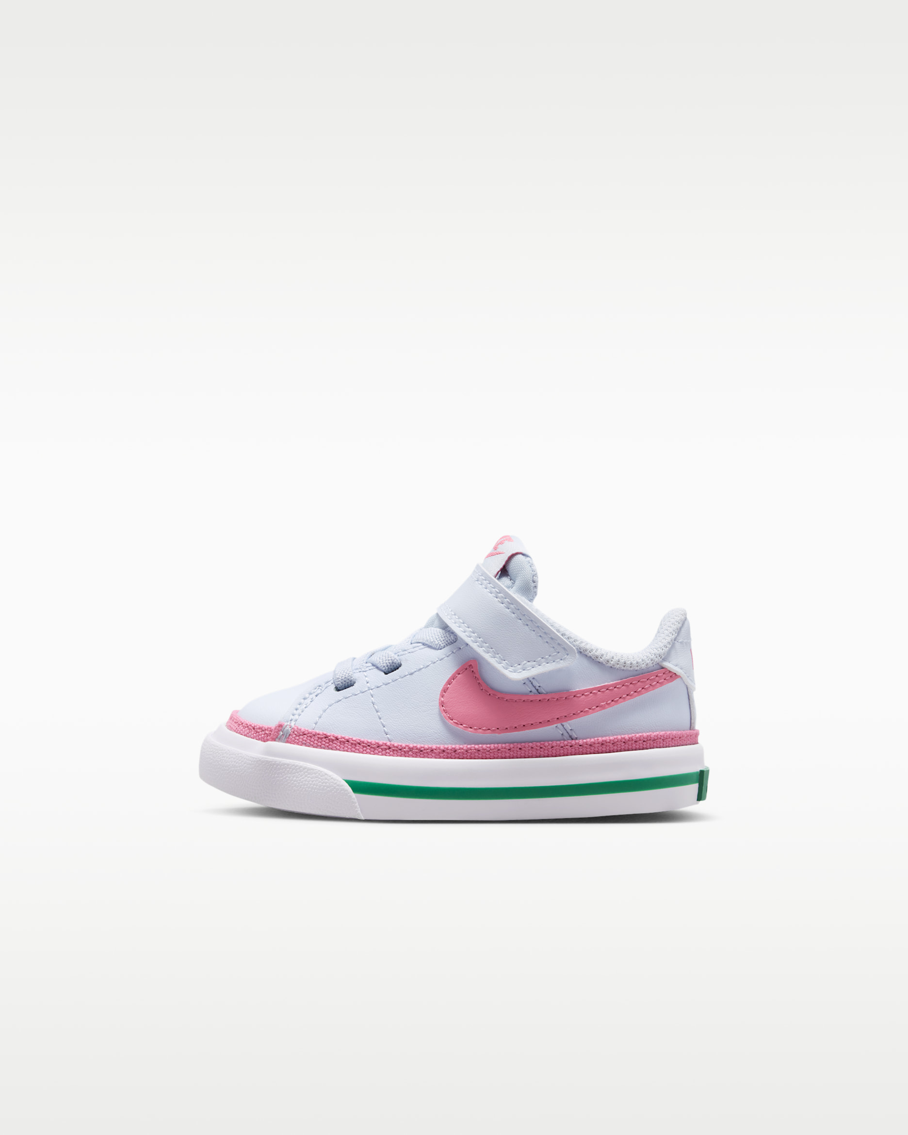 Tenis para bebé e infantiles Nike Court Legacy - Gris fútbol/Blanco/Malaquita/Peonía