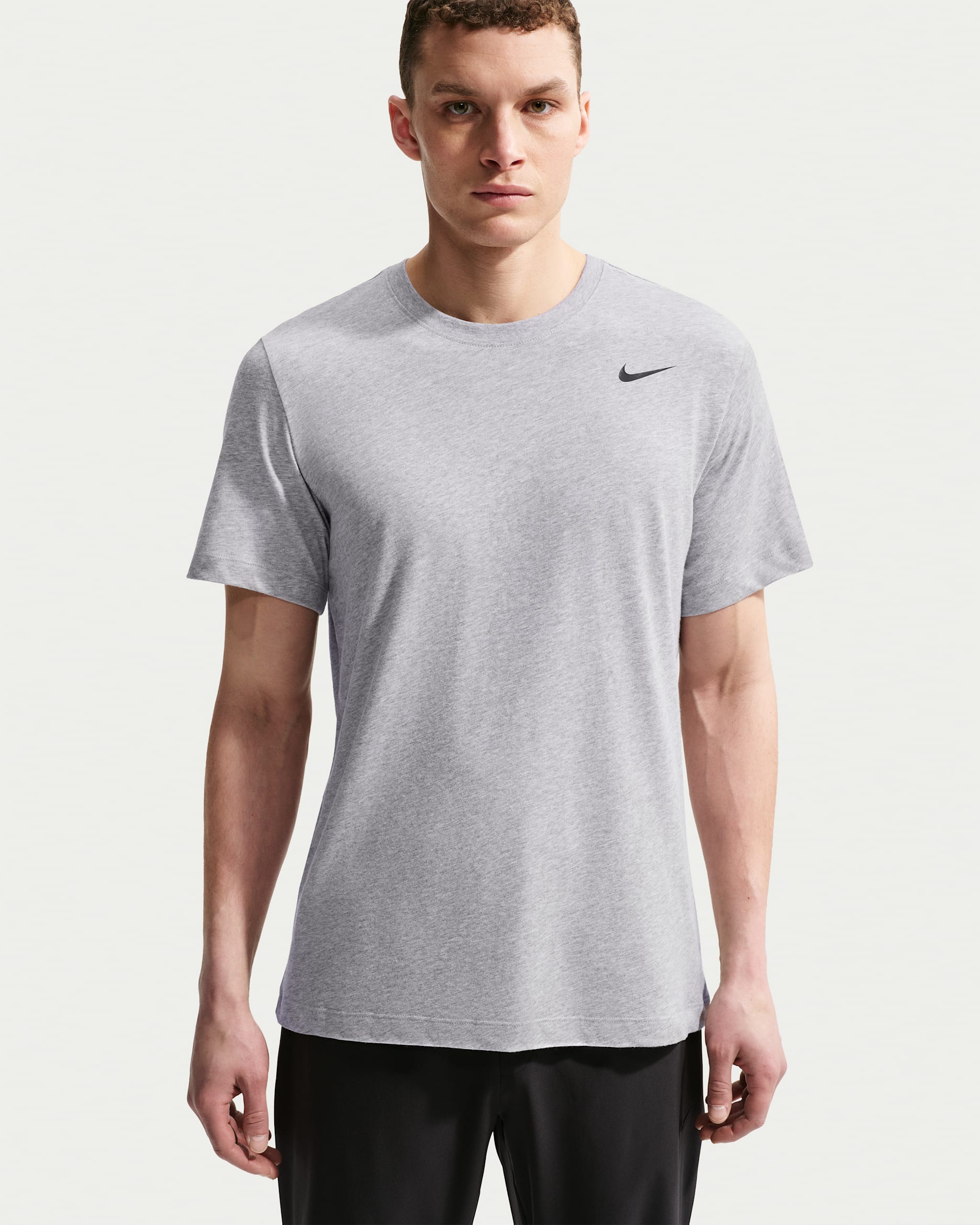 Nike Dri-FIT Men's Fitness T-Shirt - Dark Grey Heather/Black