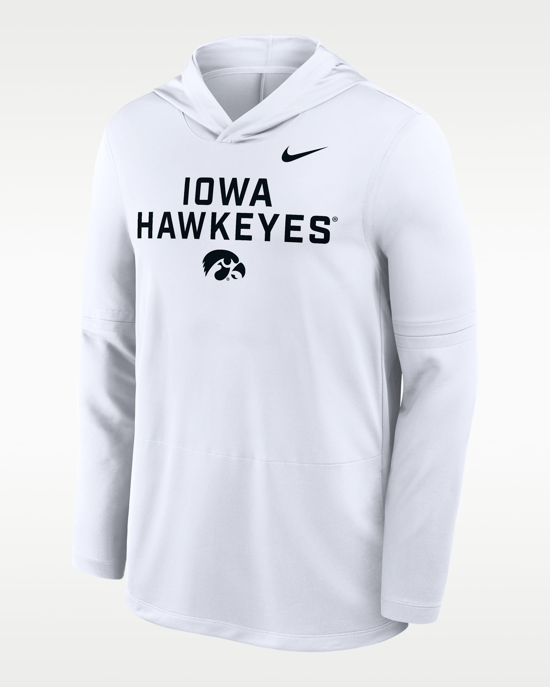 Iowa Sideline Men's Nike Dri-FIT College Long-Sleeve Hooded Top - White