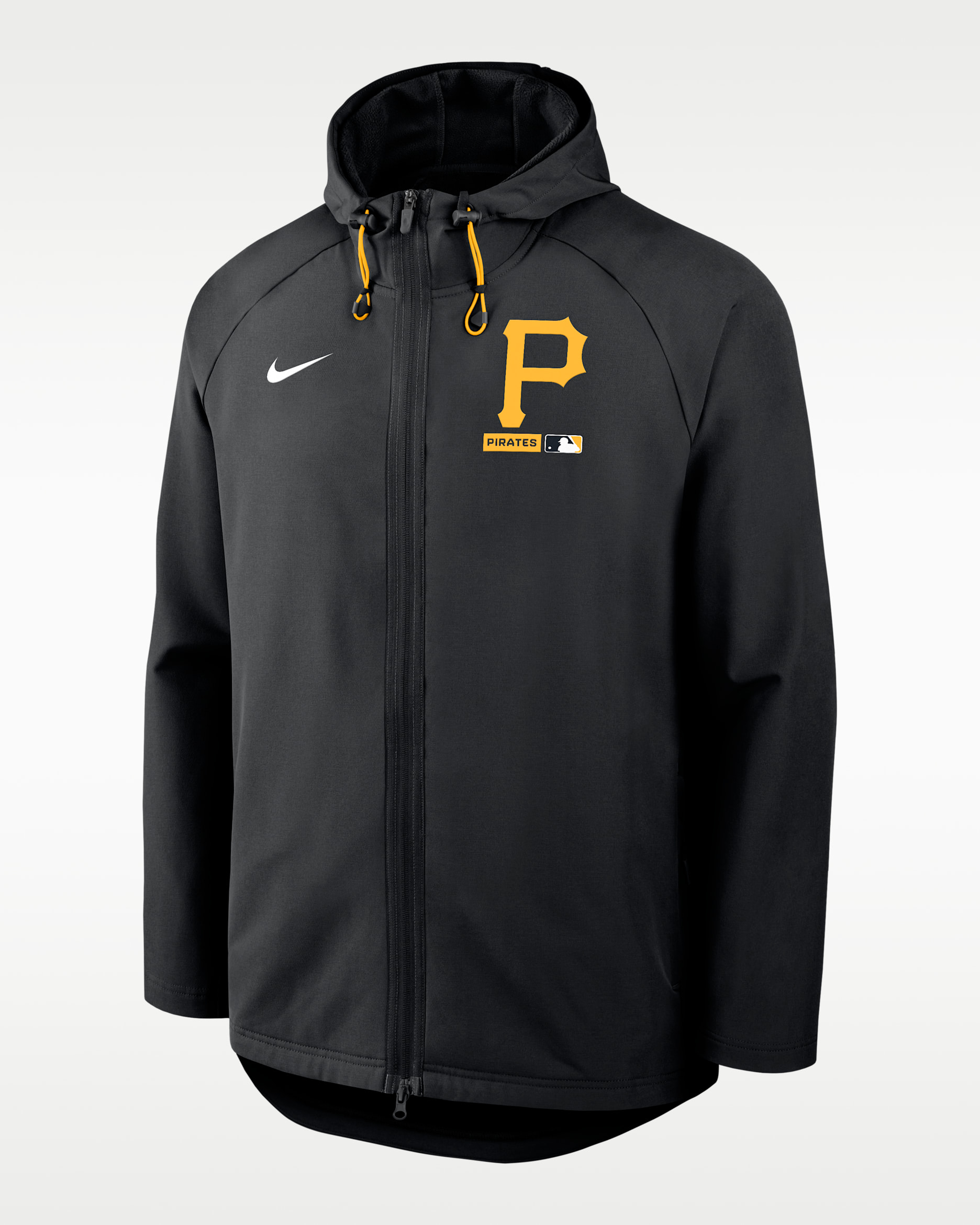 Pittsburgh Pirates Authentic Collection Men's Nike Therma-FIT MLB Full-Zip Hooded Jacket - Black