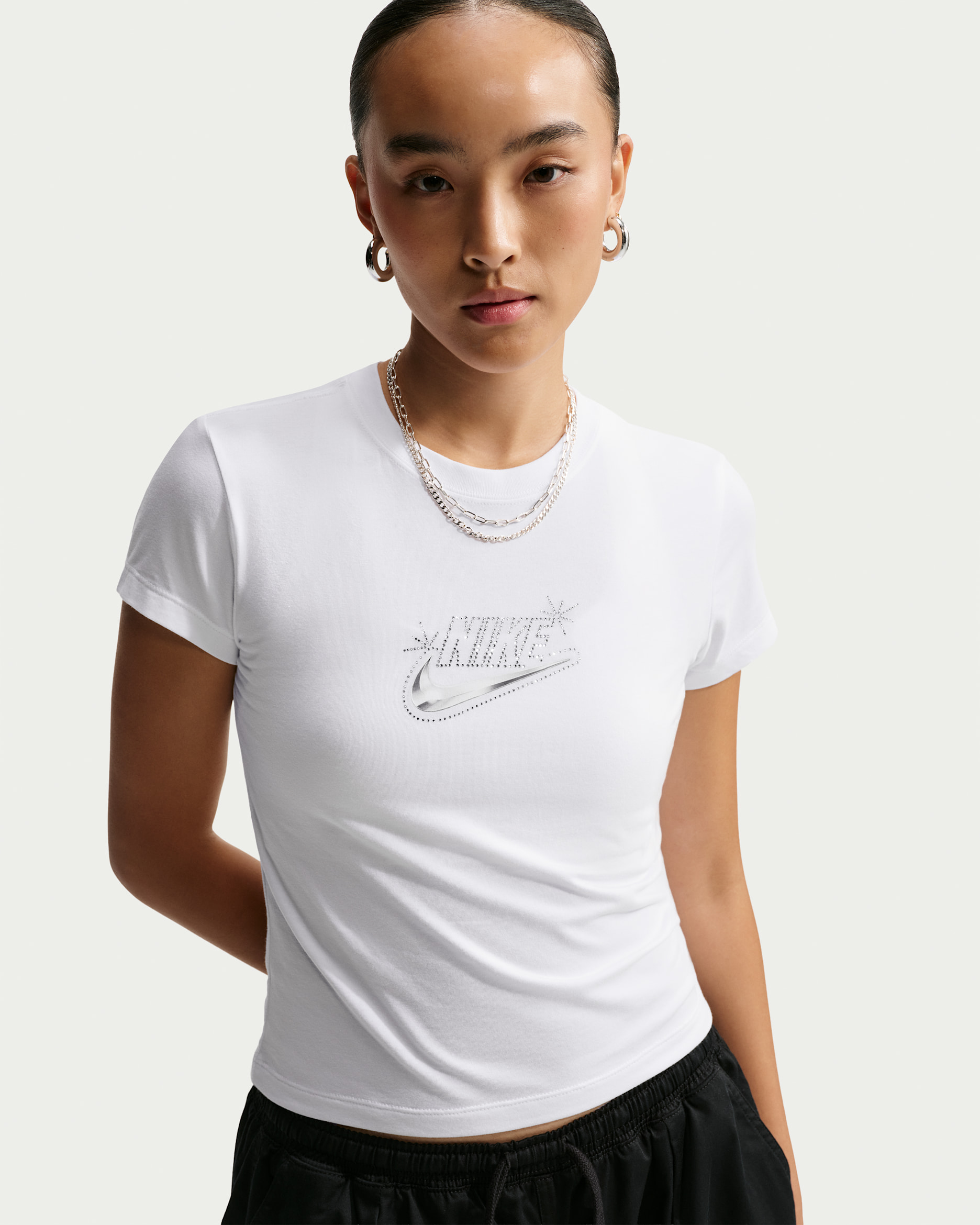 Nike Sportswear Chill Knit Women's Slim Cropped T-Shirt - White