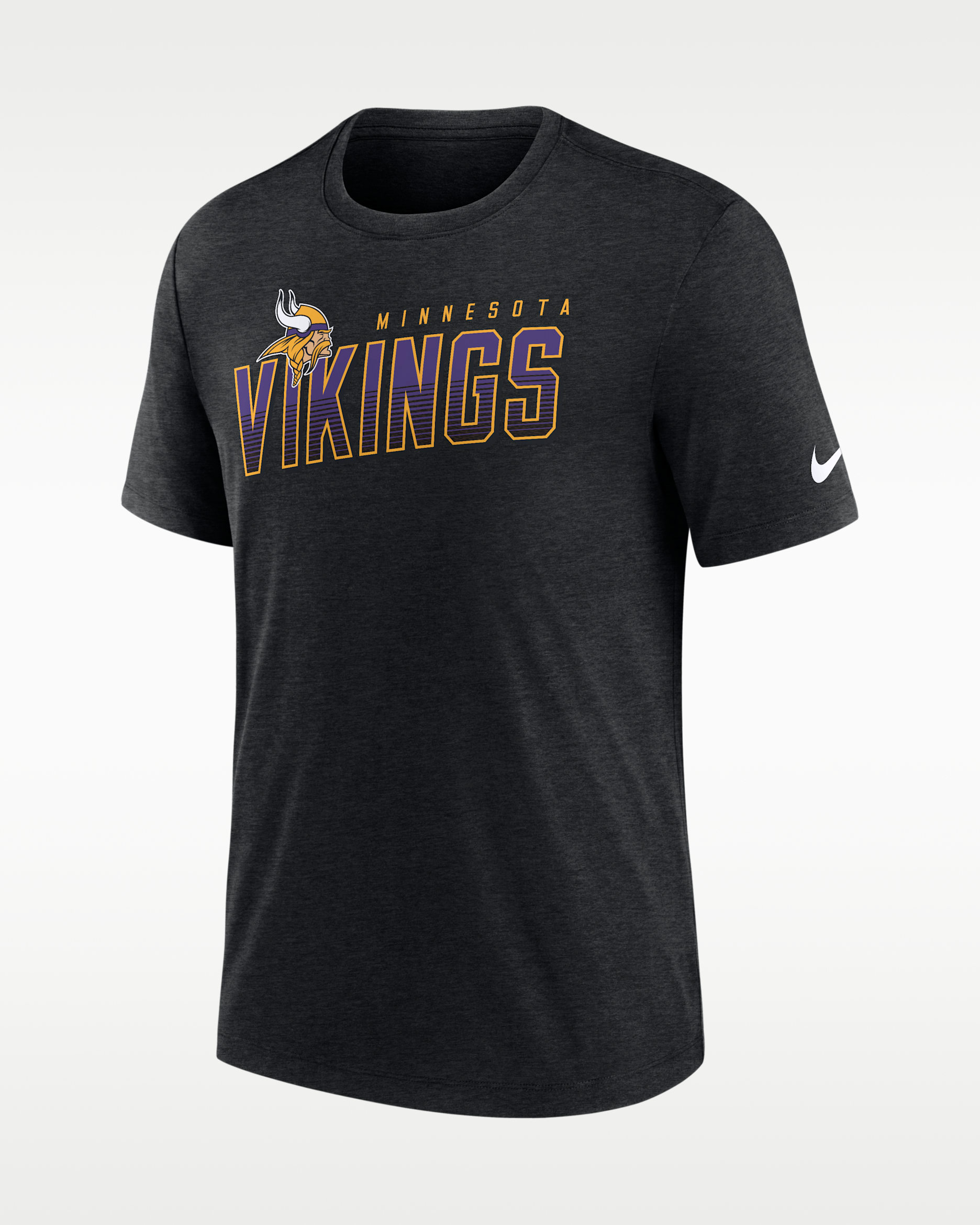 Playera Nike de la NFL para hombre Minnesota Vikings - Negro jaspeado