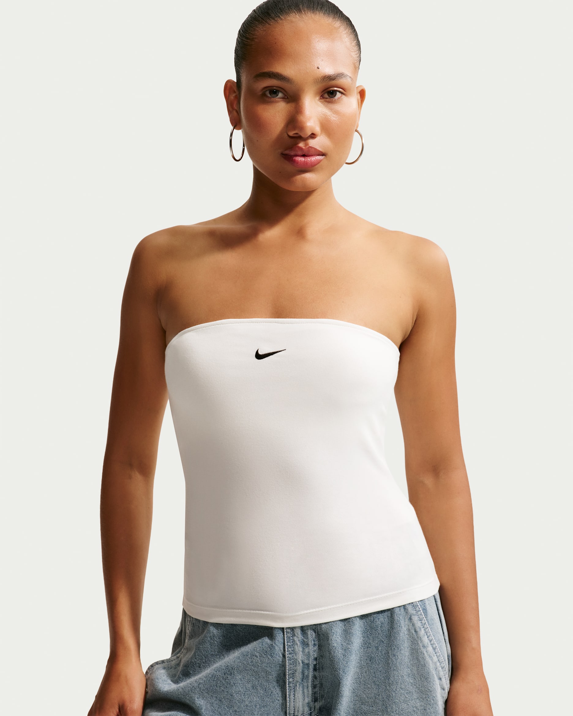 Nike Sportswear strakke tube-top voor dames - Sail/Zwart
