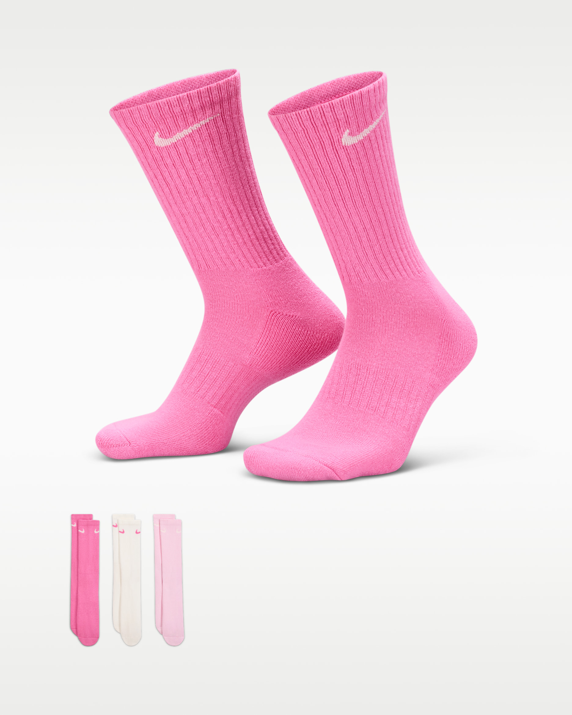 Nike Everyday Cushioned Training Crew Socks (3 Pairs) - Multi-Colour