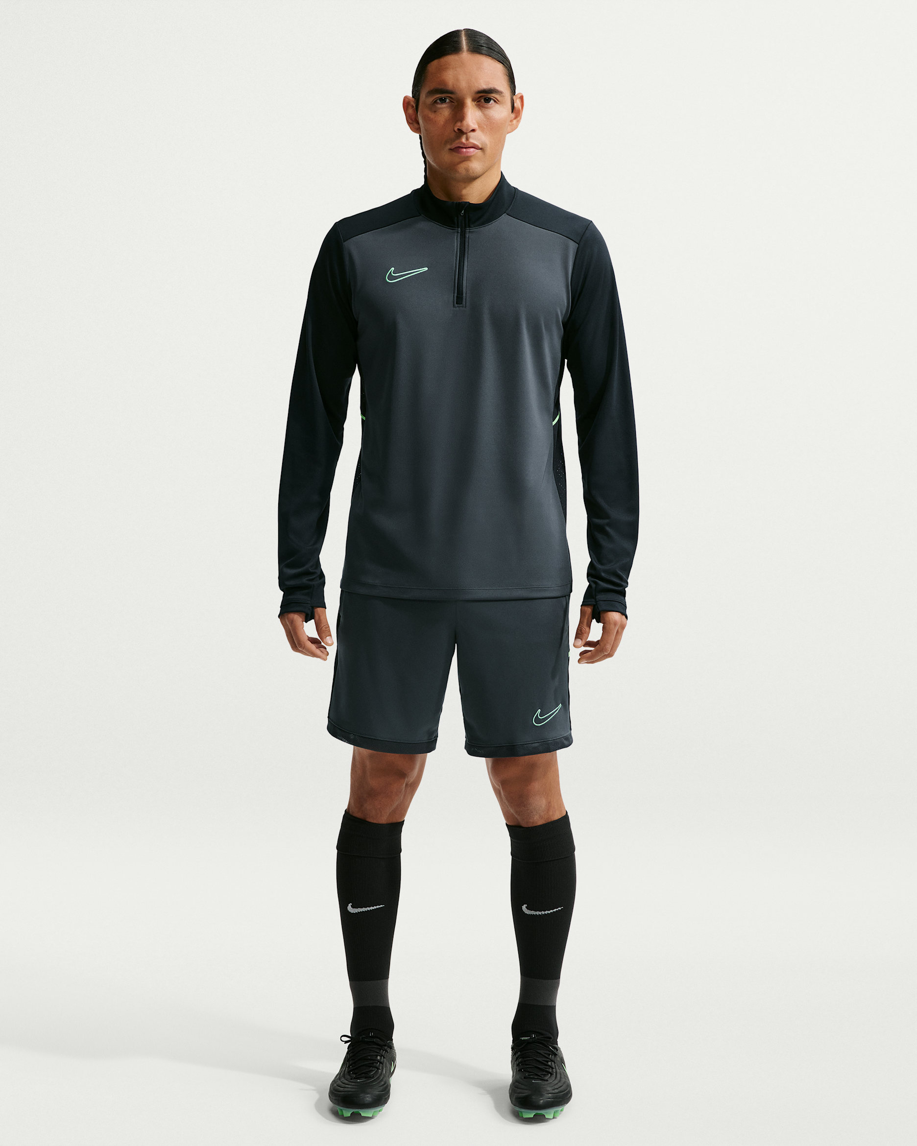 Nike Academy Men's Nike Dri-FIT Soccer Shorts - Anthracite/Anthracite/Illusion Green/Illusion Green