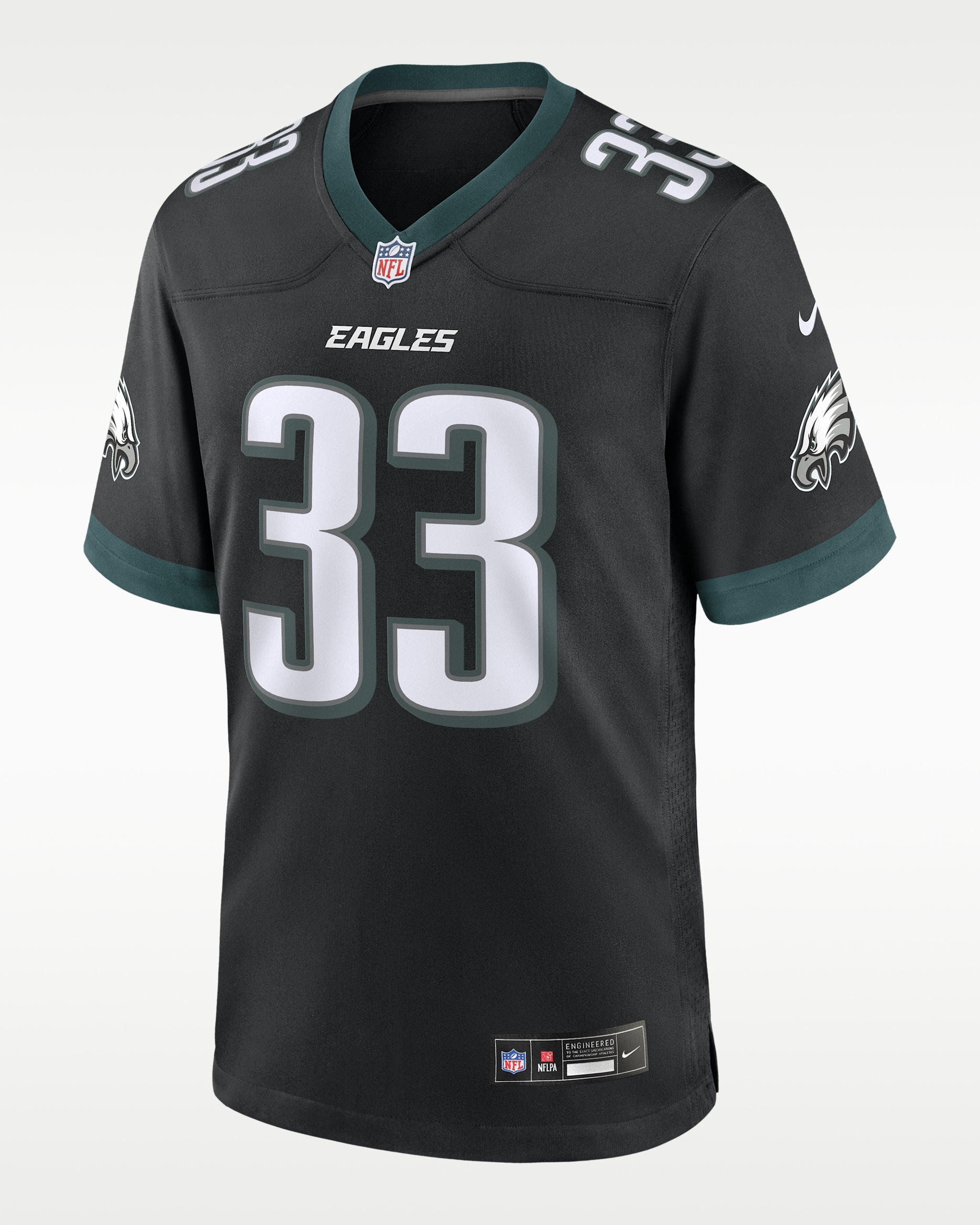 Jersey Nike de la NFL Game para hombre Cooper DeJean Philadelphia Eagles - Negro