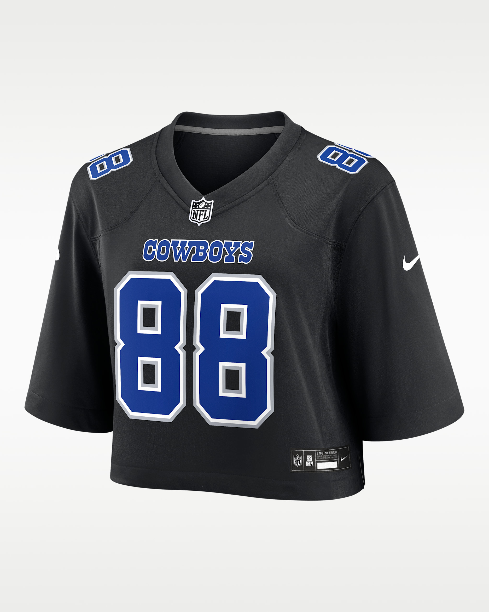 CeeDee Lamb Dallas Cowboys Women's Nike NFL Cropped Tundra Game Jersey - Black