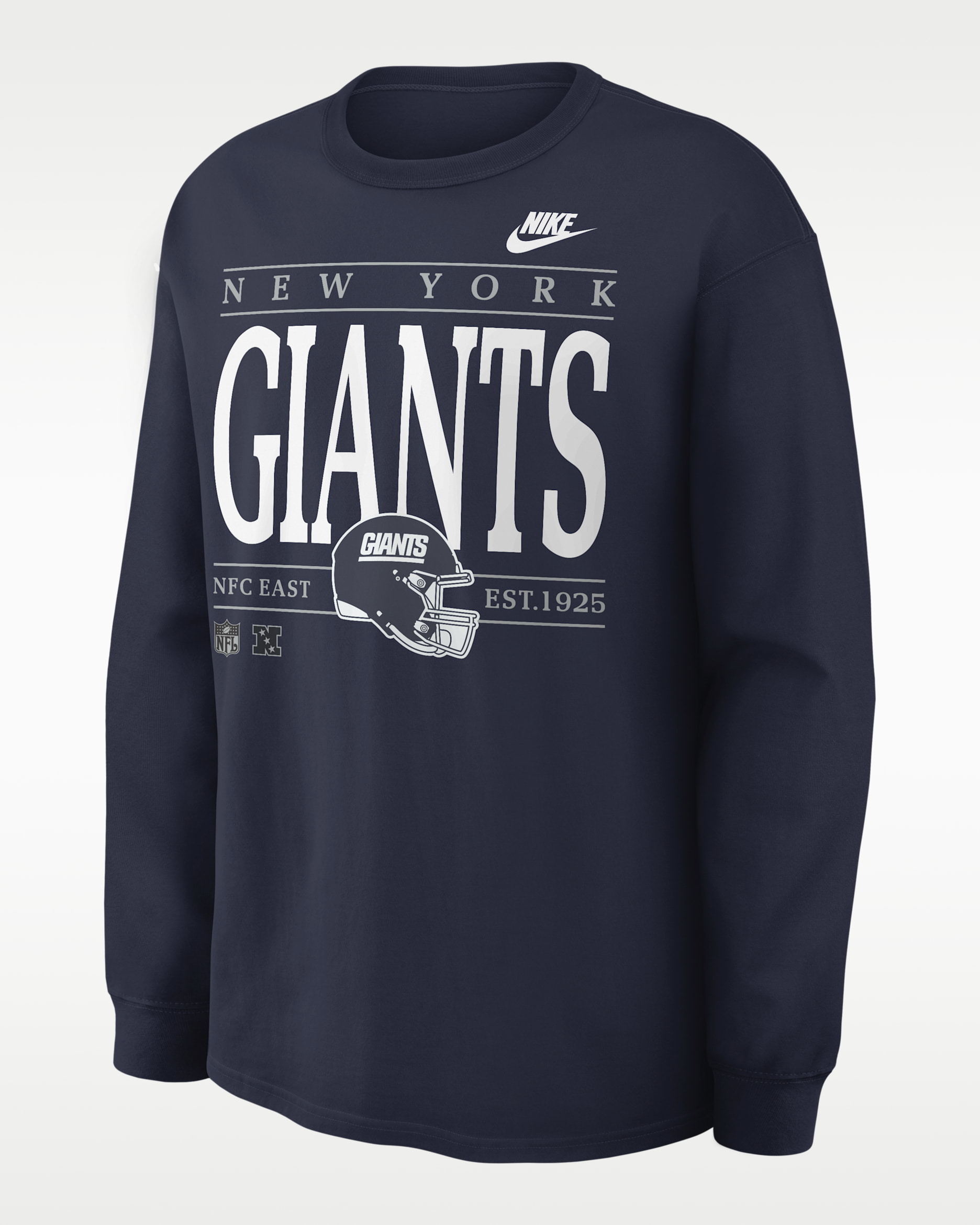 New York Giants Rewind Max90 Men's Nike NFL Long-Sleeve T-Shirt - Navy