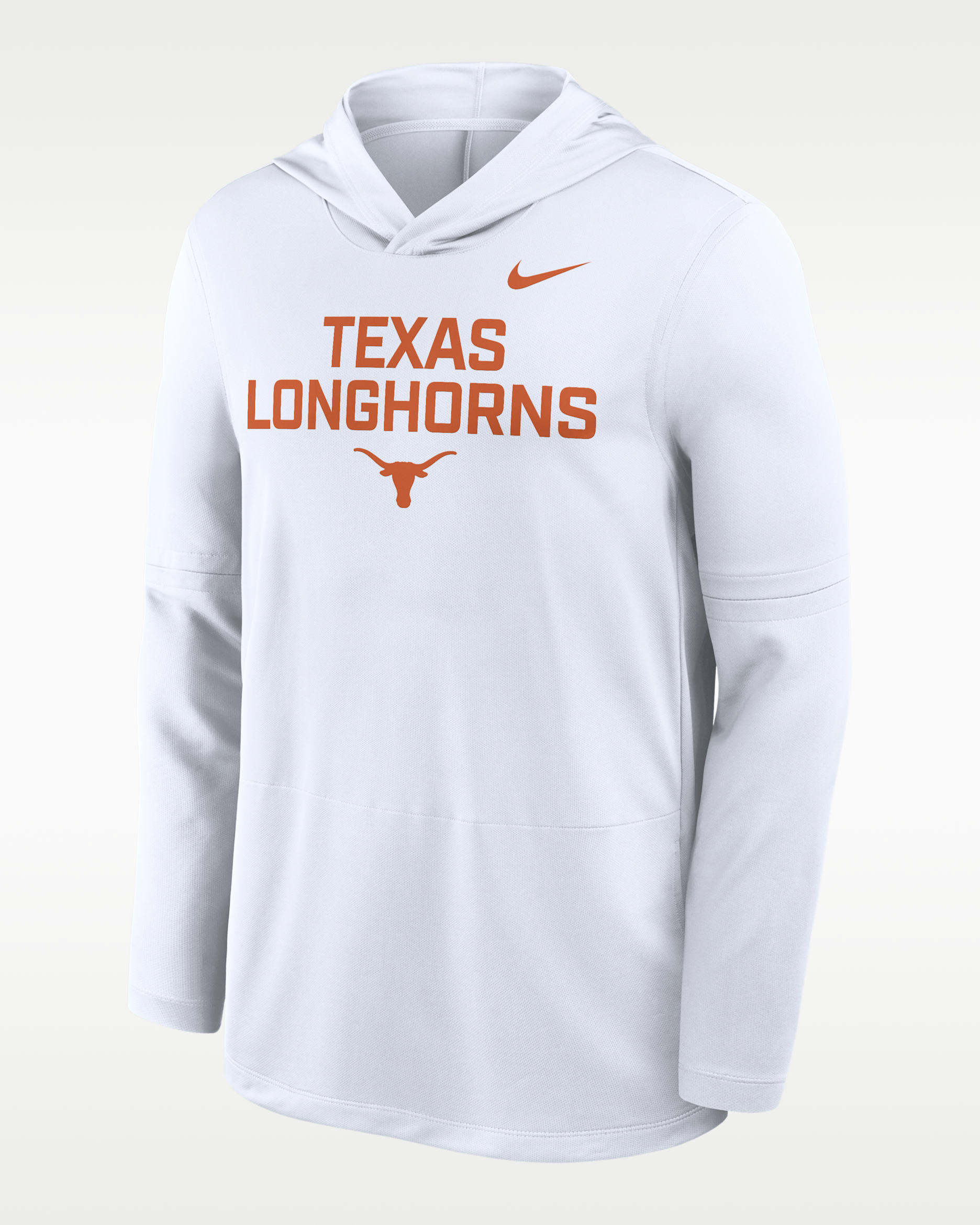 Playera de manga larga universitaria Nike Dri-FIT con gorro para hombre Texas Sideline - Blanco