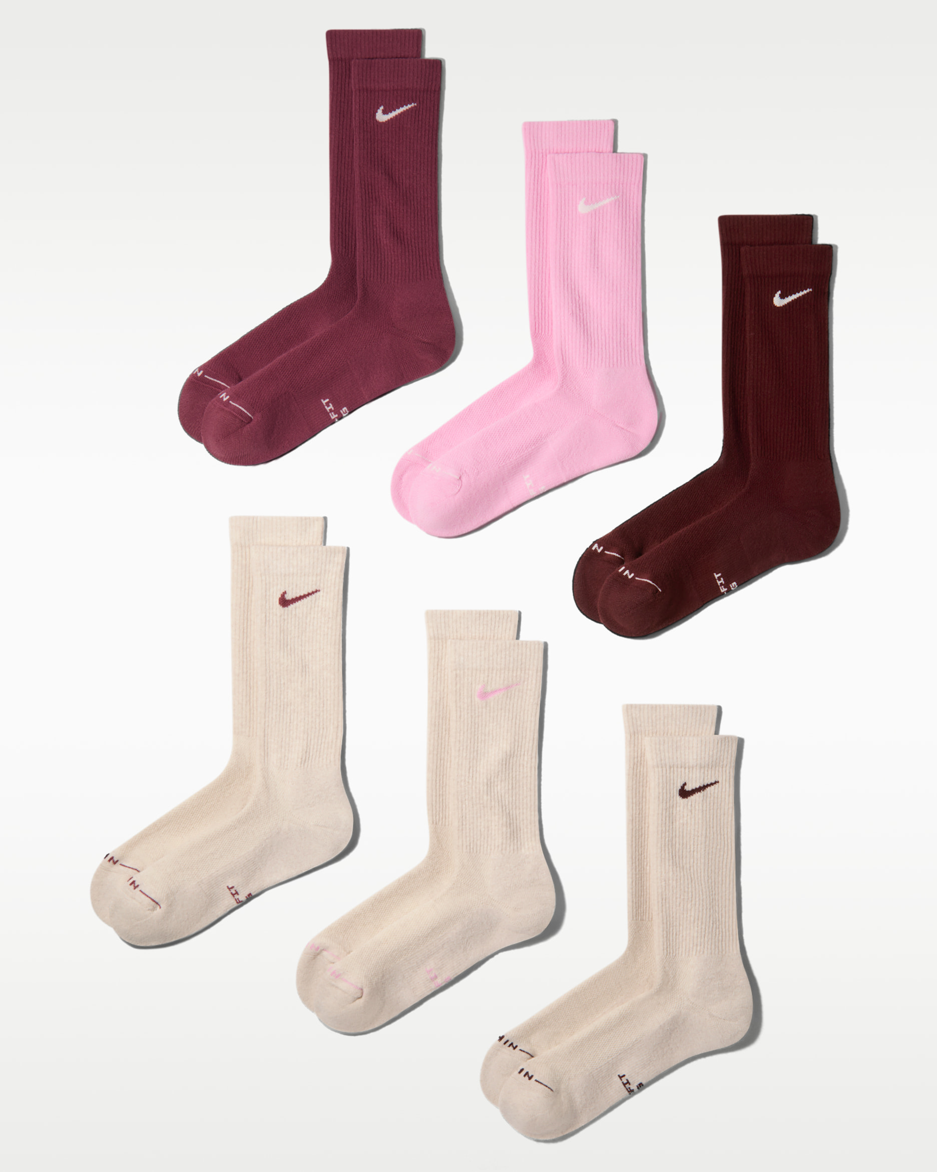 Nike Everyday Elevated Crew Socks (6 Pairs) - Multi-Color