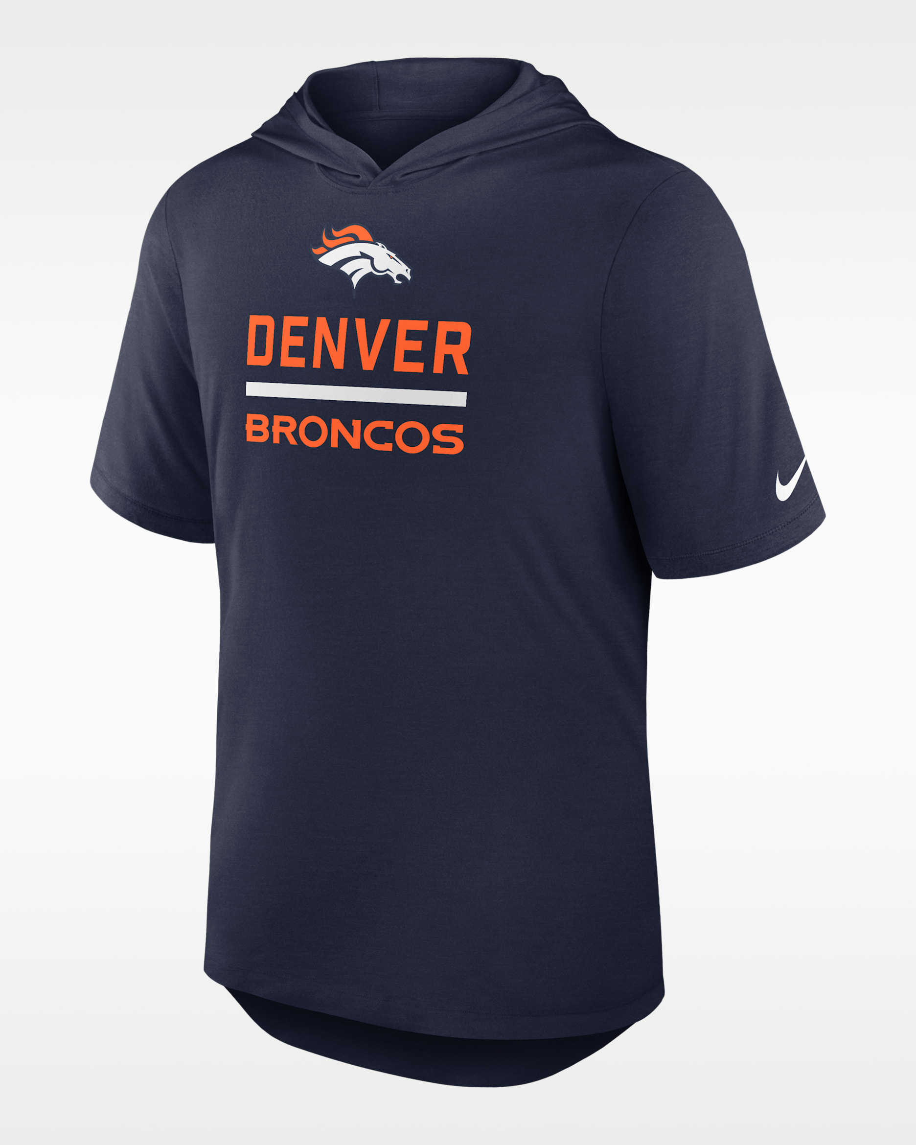Denver Broncos Men's Nike Dri-FIT NFL Hooded T-Shirt - Navy