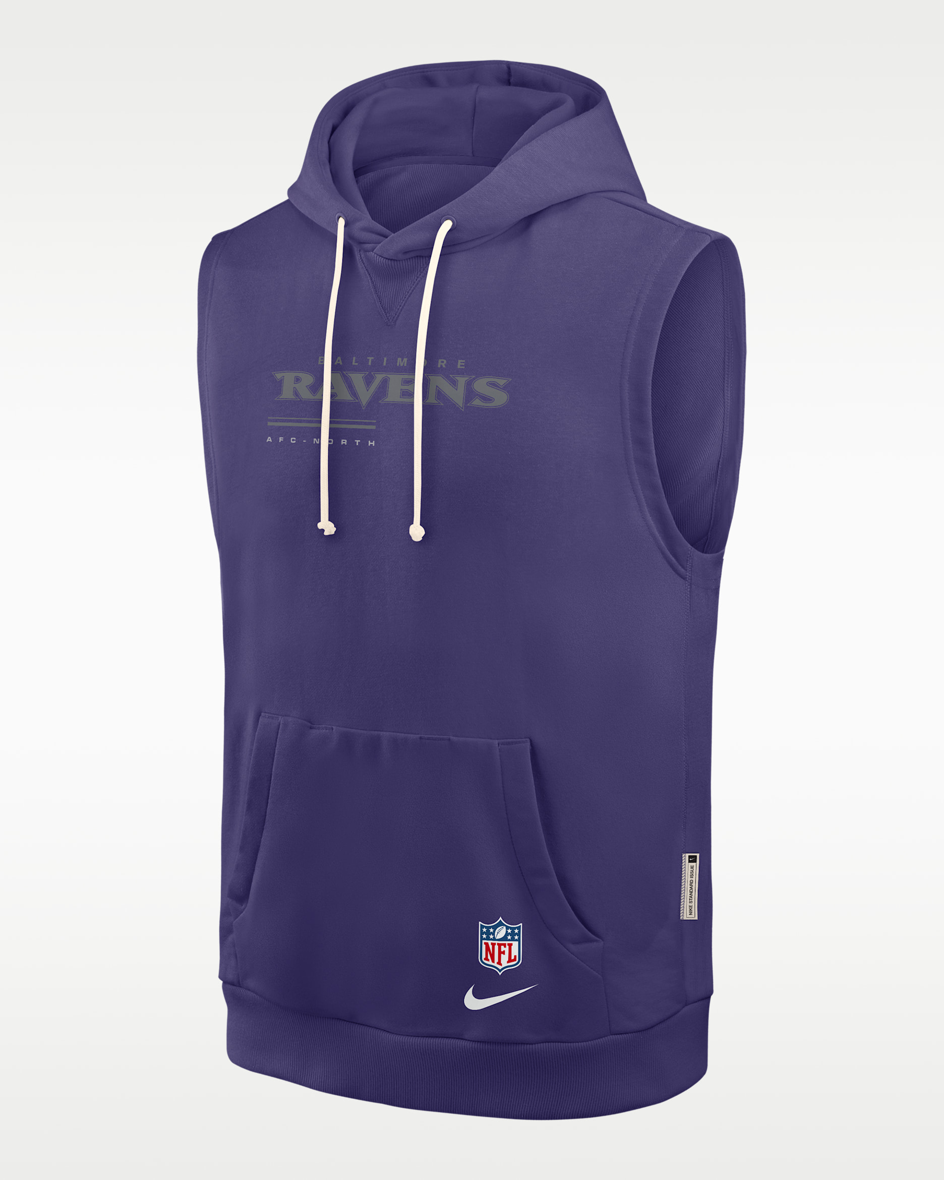 Baltimore Ravens Sideline Men's Nike Dri-FIT NFL Sleeveless Pullover Hoodie - Purple