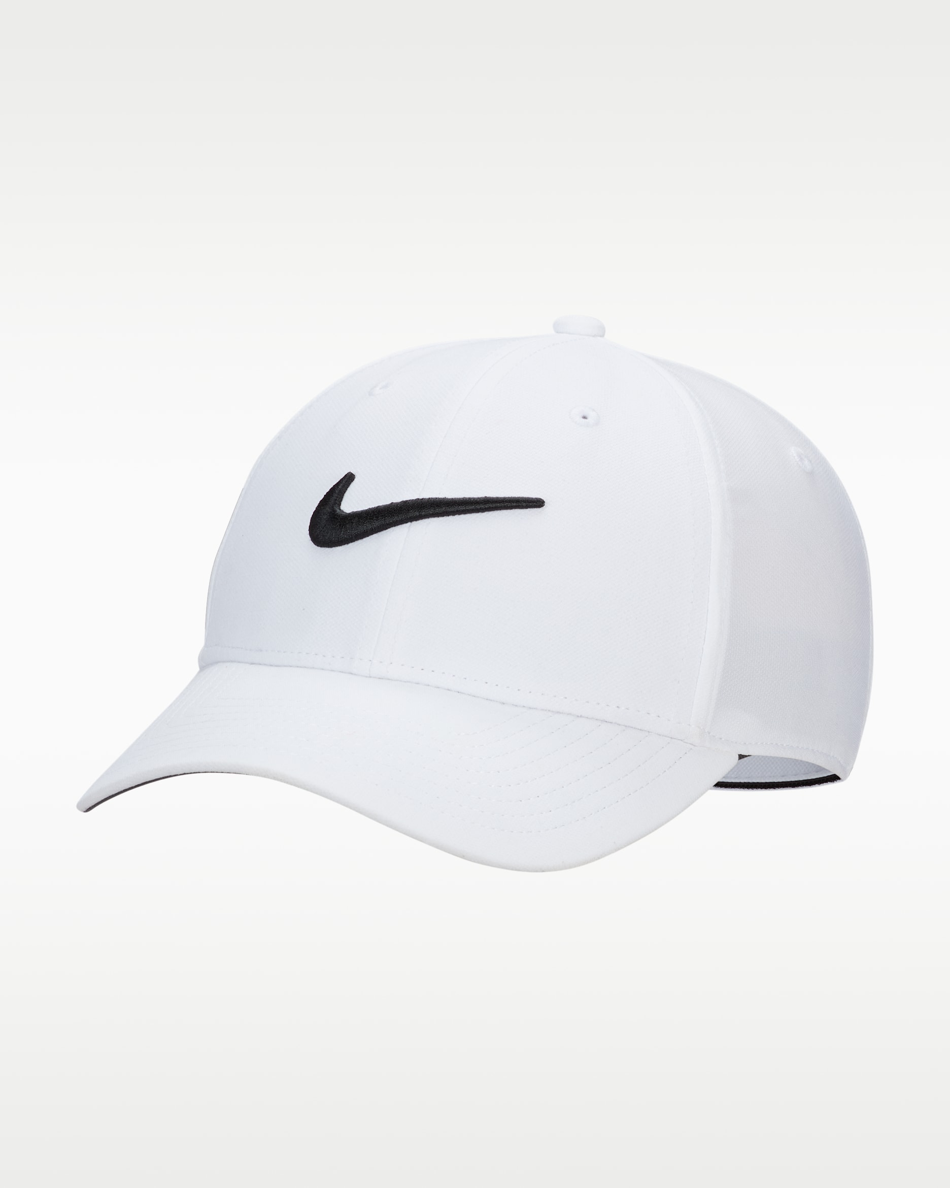 Nike Dri-FIT Club Structured Swoosh Cap - White/Black