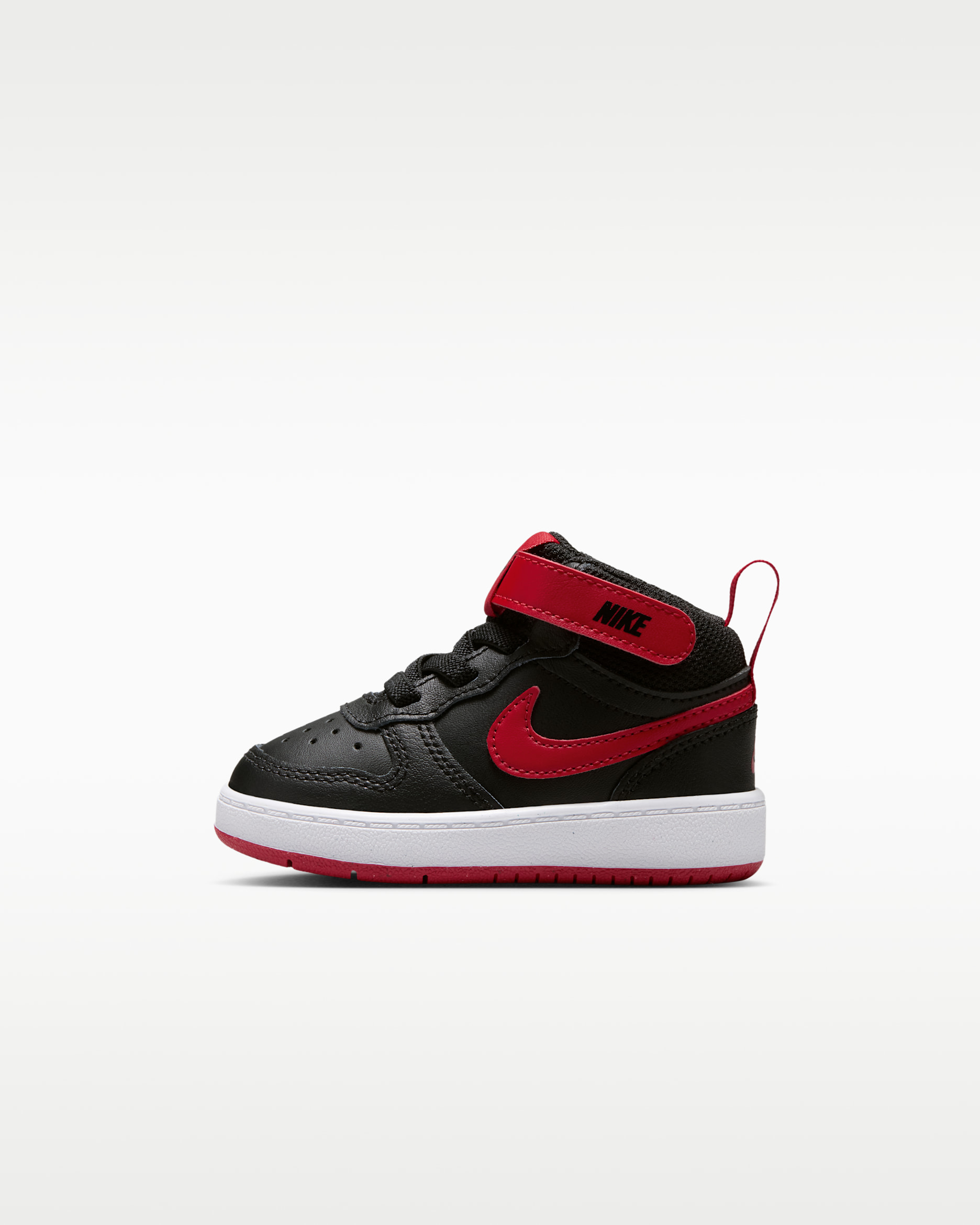Nike Court Borough Mid 2 Baby/Toddler Shoes - Black/White/University Red